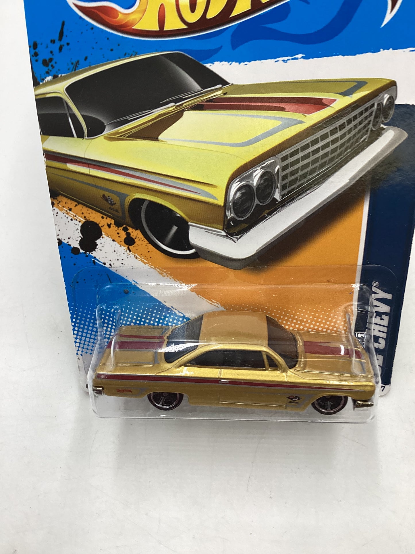 2012 Hot Wheels #103 62 Chevy Gold 8D