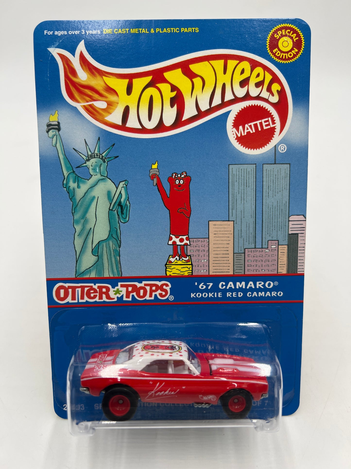 Hot Wheels Otter Pops 67 Camaro Twin Towers on Card Variation W/Protector VHTF