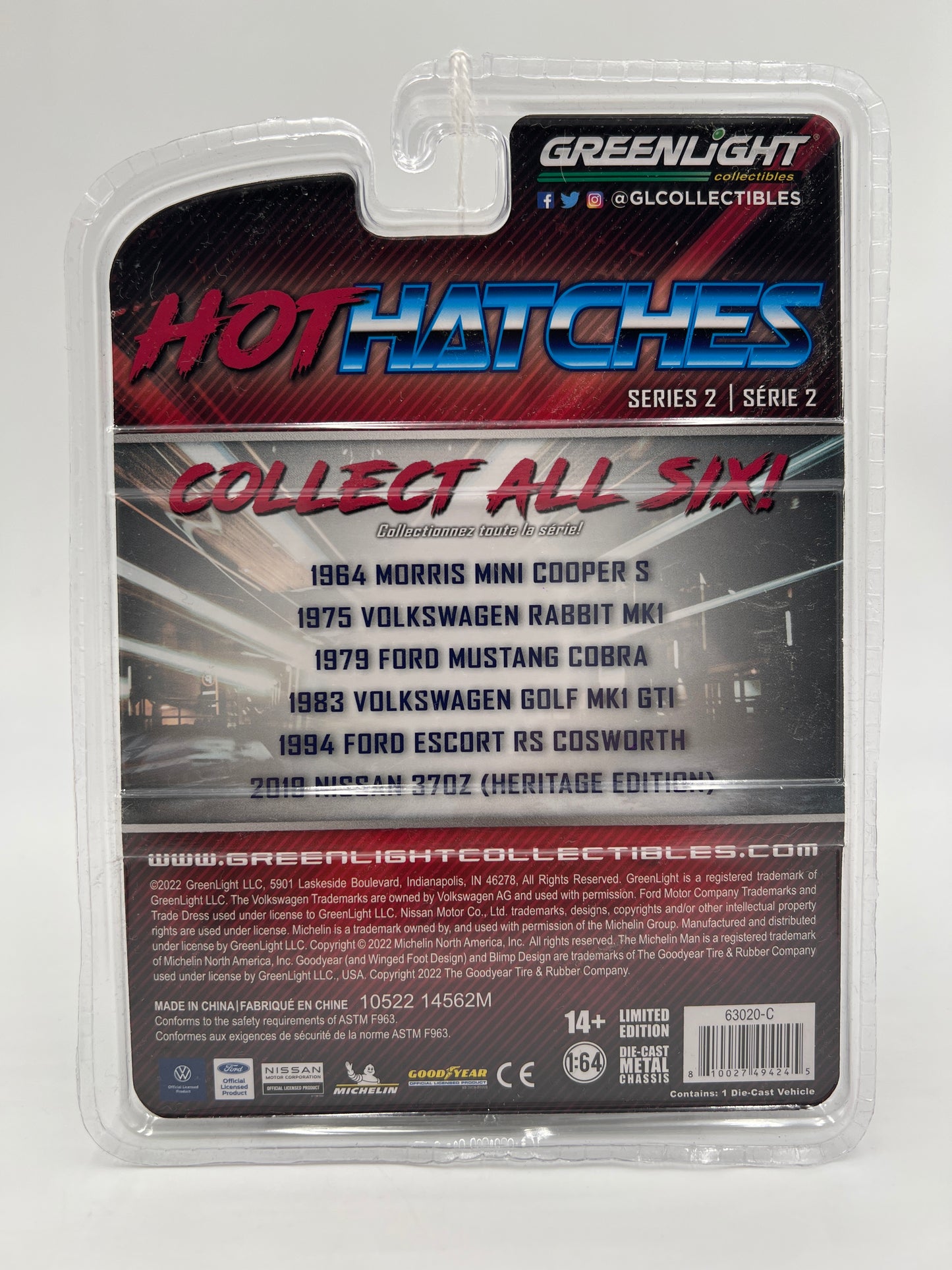 Greenlight Hot Hatches Series 2 CHASE 1979 Ford Mustang Cobra White