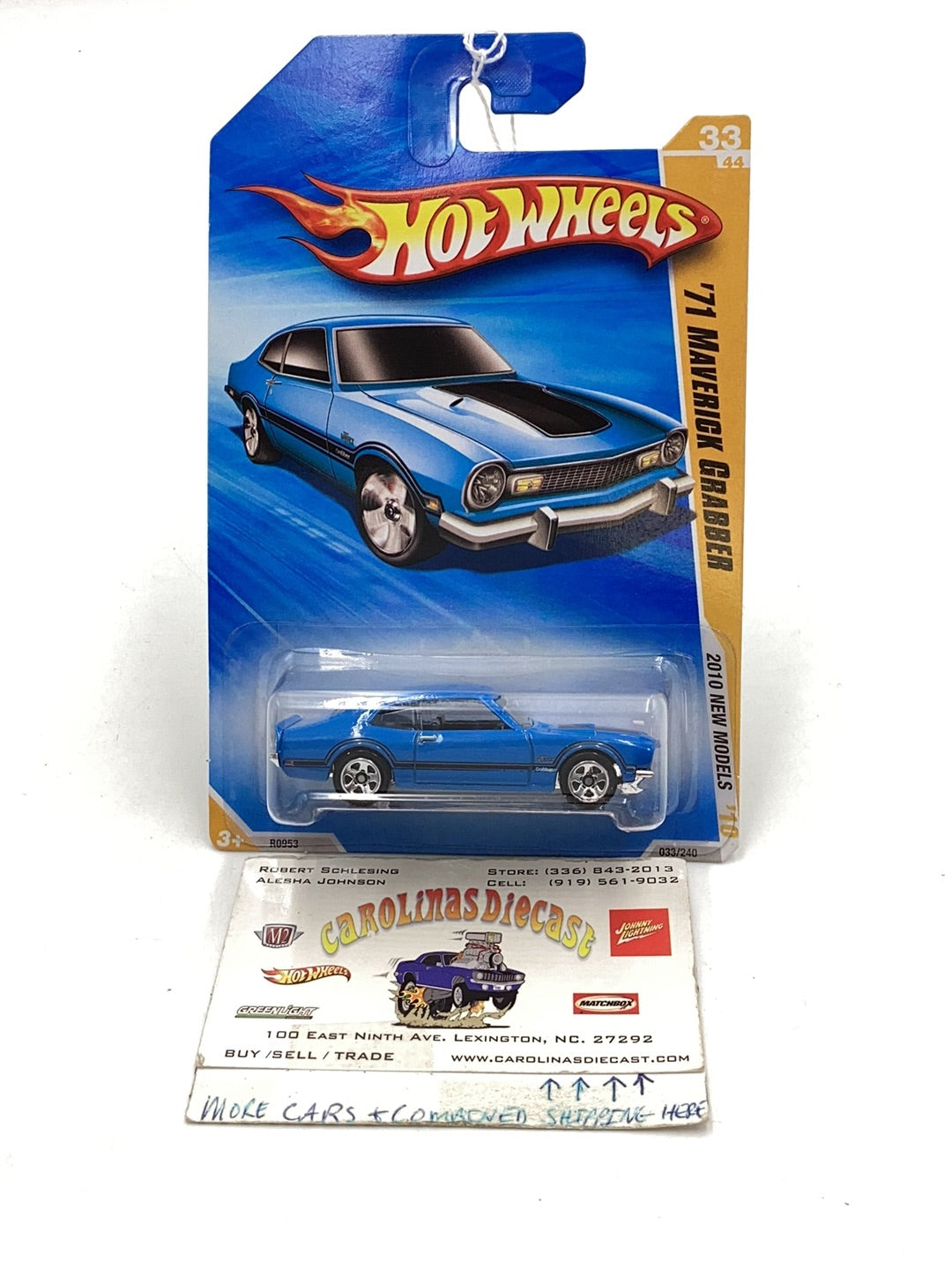 2010 Hot Wheels #33 71 Maverick Grabber blue 28D