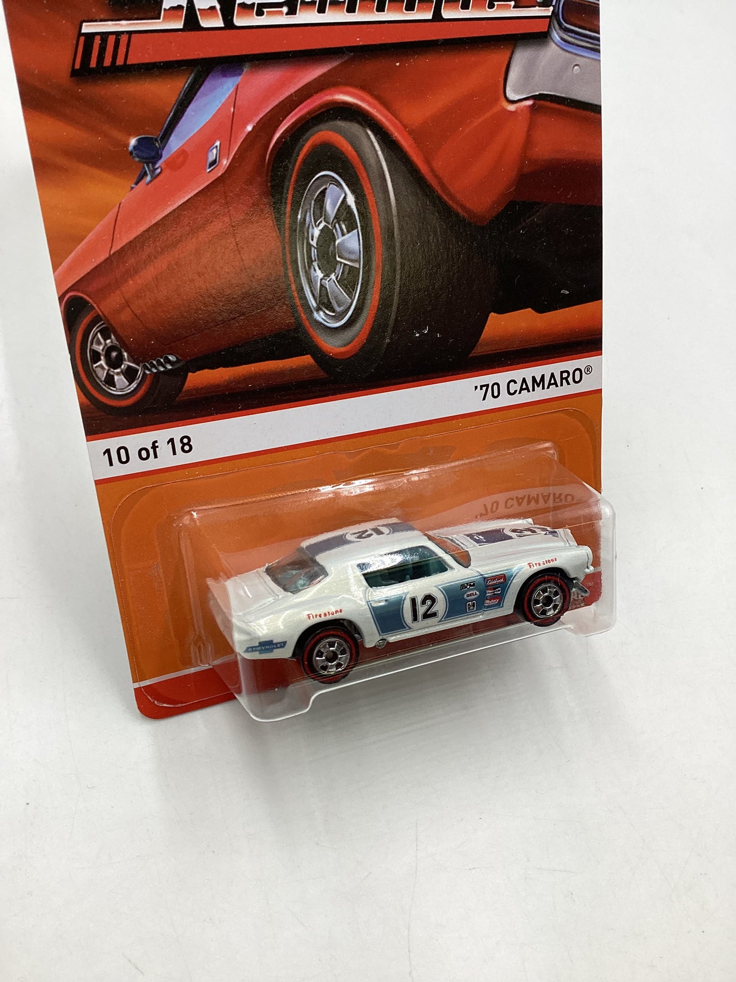 Hot wheels heritage Redline #10 70 Camaro White 161B