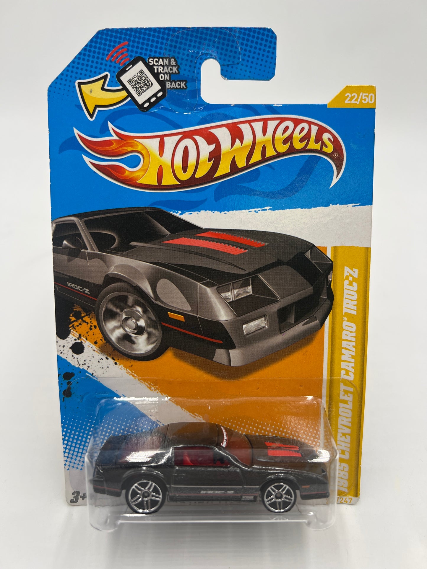 2012 Hot Wheels New Models #22 1985 Chevrolet Camaro Walmart Exclusive IROC-Z Black W/Protector