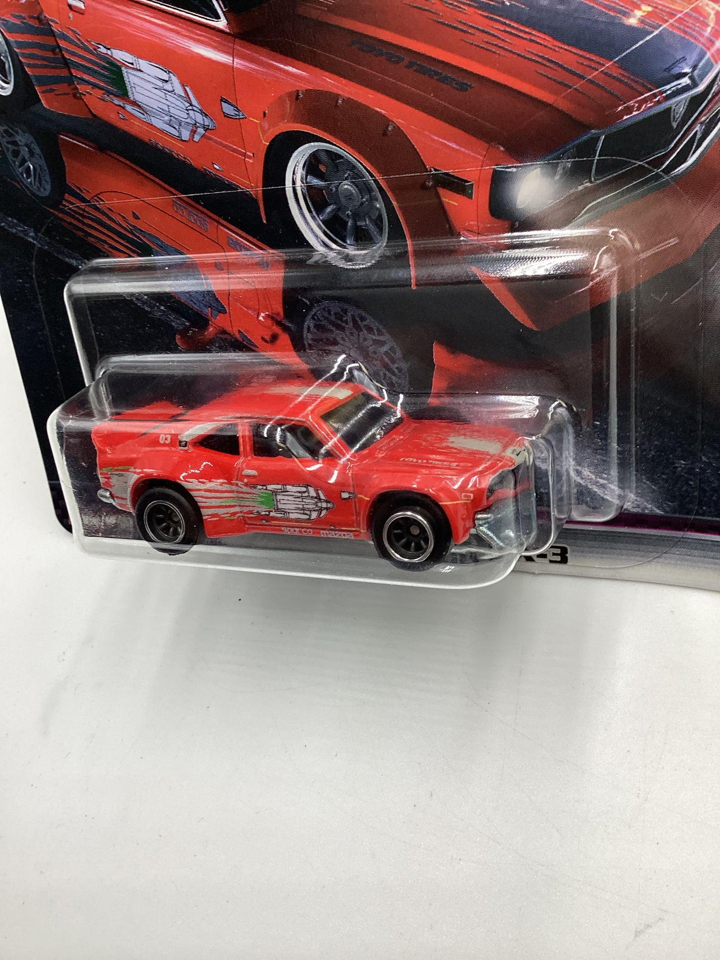 Hot Wheels Fast and Furious Fast Rewind #1 Mazda RX-3 Red Cracked Blister 246D