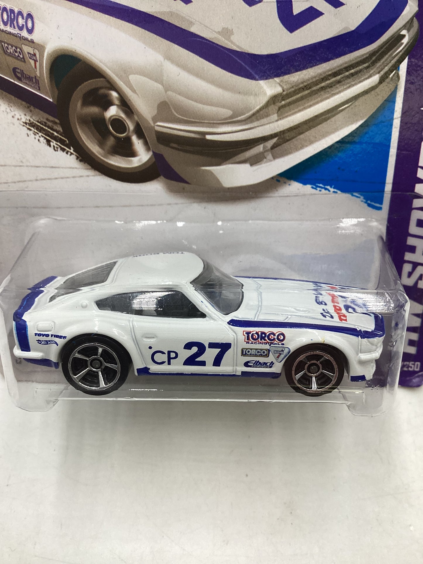 2013 Hot Wheels #159 Datsun 240Z White 88B