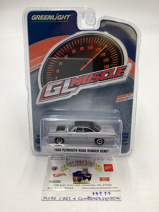 Greenlight GL Muscle Series Series 22 1968 Plymouth Road Runner Hemi Silver 178E