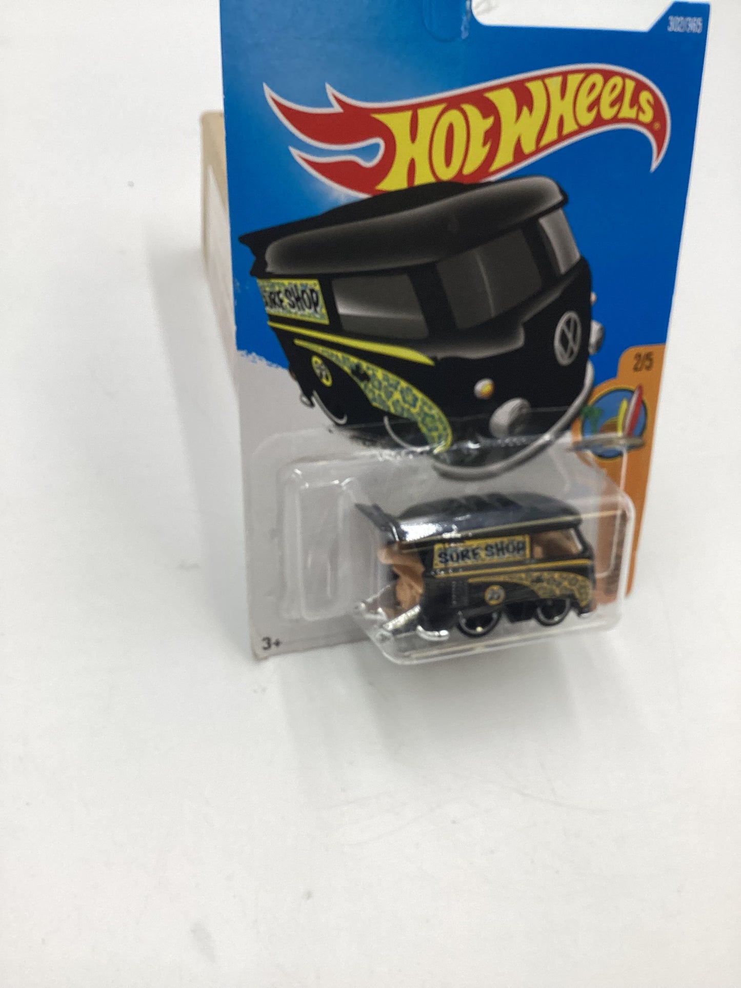 2017 Hot Wheels Surfs Up #302 Kool Kombi Black Mooneyes 96C