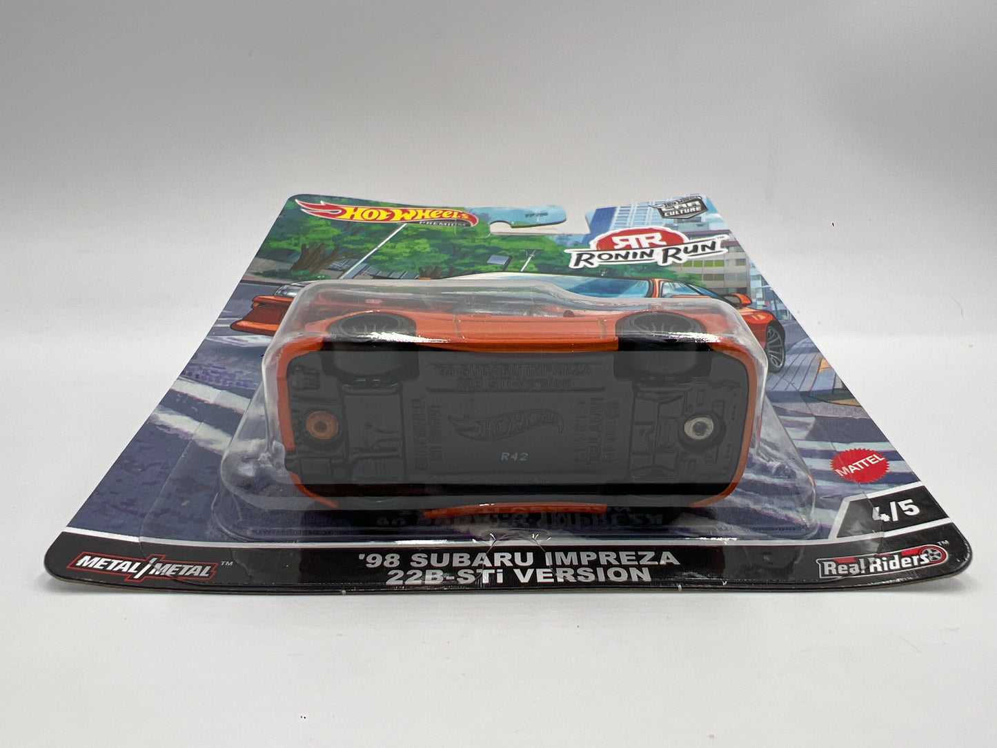 Hot Wheels Premium Ronin Run #4 98 Subaru Impreza 22B-STi Version Orange 243C