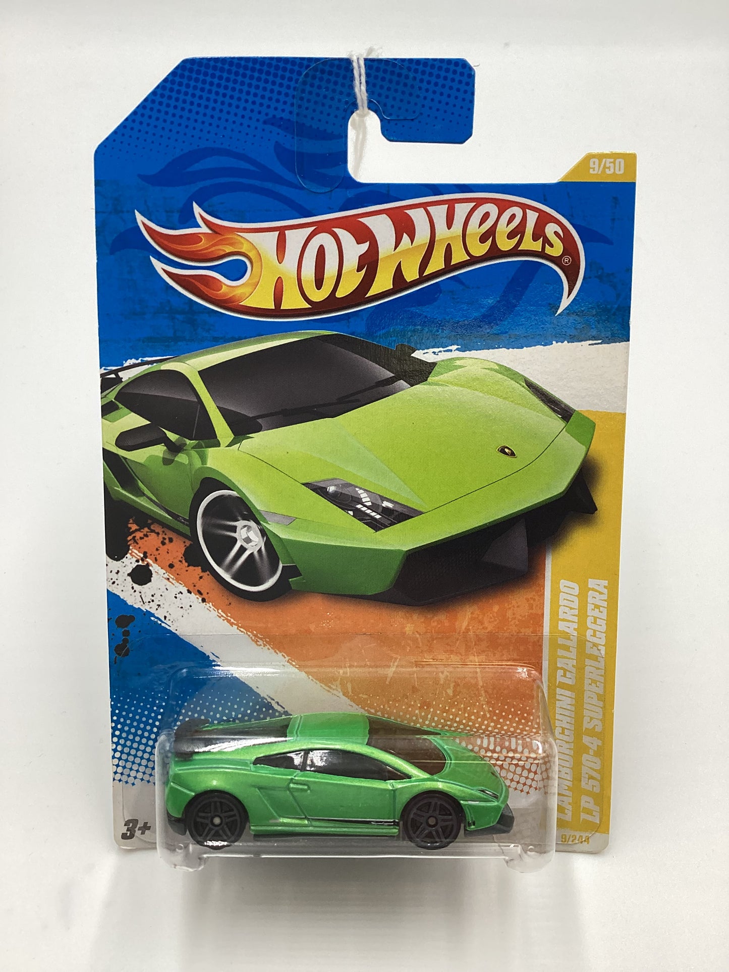 2011 Hot Wheels #9 Lamborghini Gallardo LP 570-4 Superleggera Green 102D