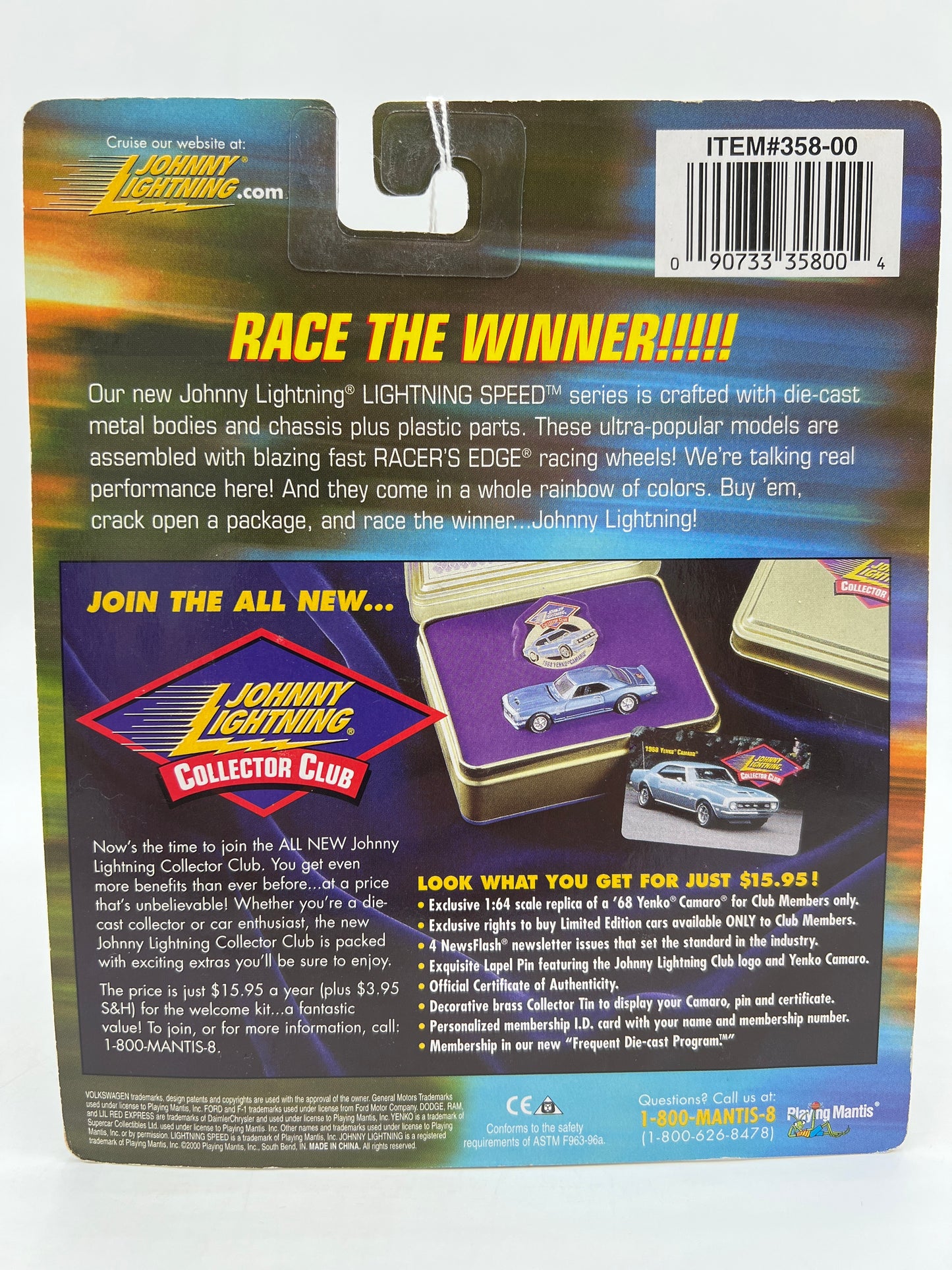 Johnny Lightning Lightning Speed 95 Chevy Caprice Red 230G