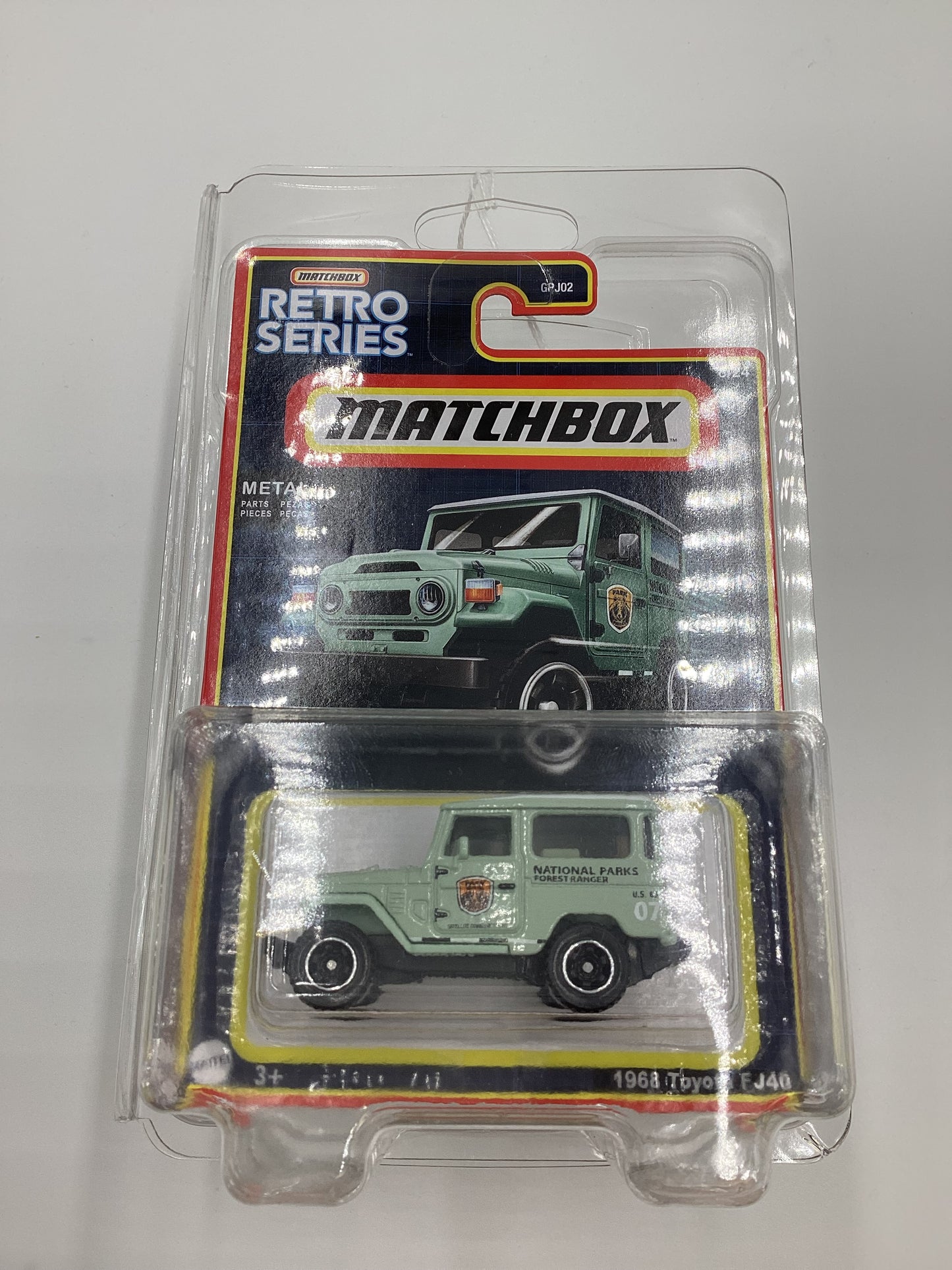 2022 Matchbox Retro Series 8/24 National Parks 1968 Toyota FJ40 Green W/protector