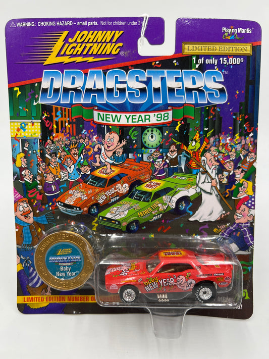 Johnny Lightning Dragsters New Year 98 #14109 Baby New Year Red 186C
