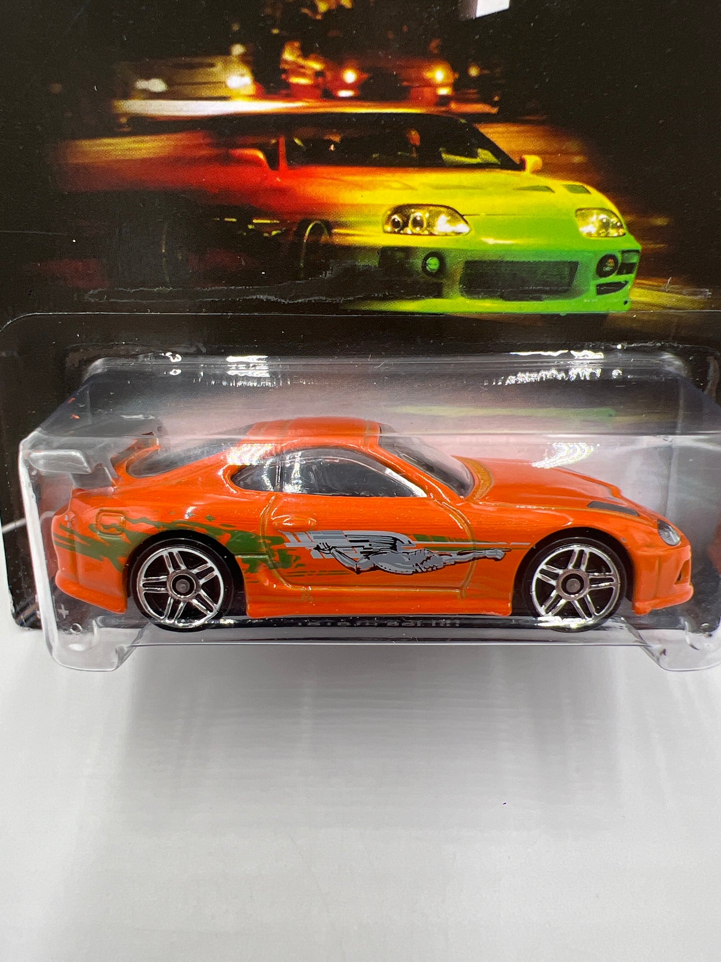Hot Wheels Fast and Furious #2 Silver Wing Toyota Supra Orange W/Protector