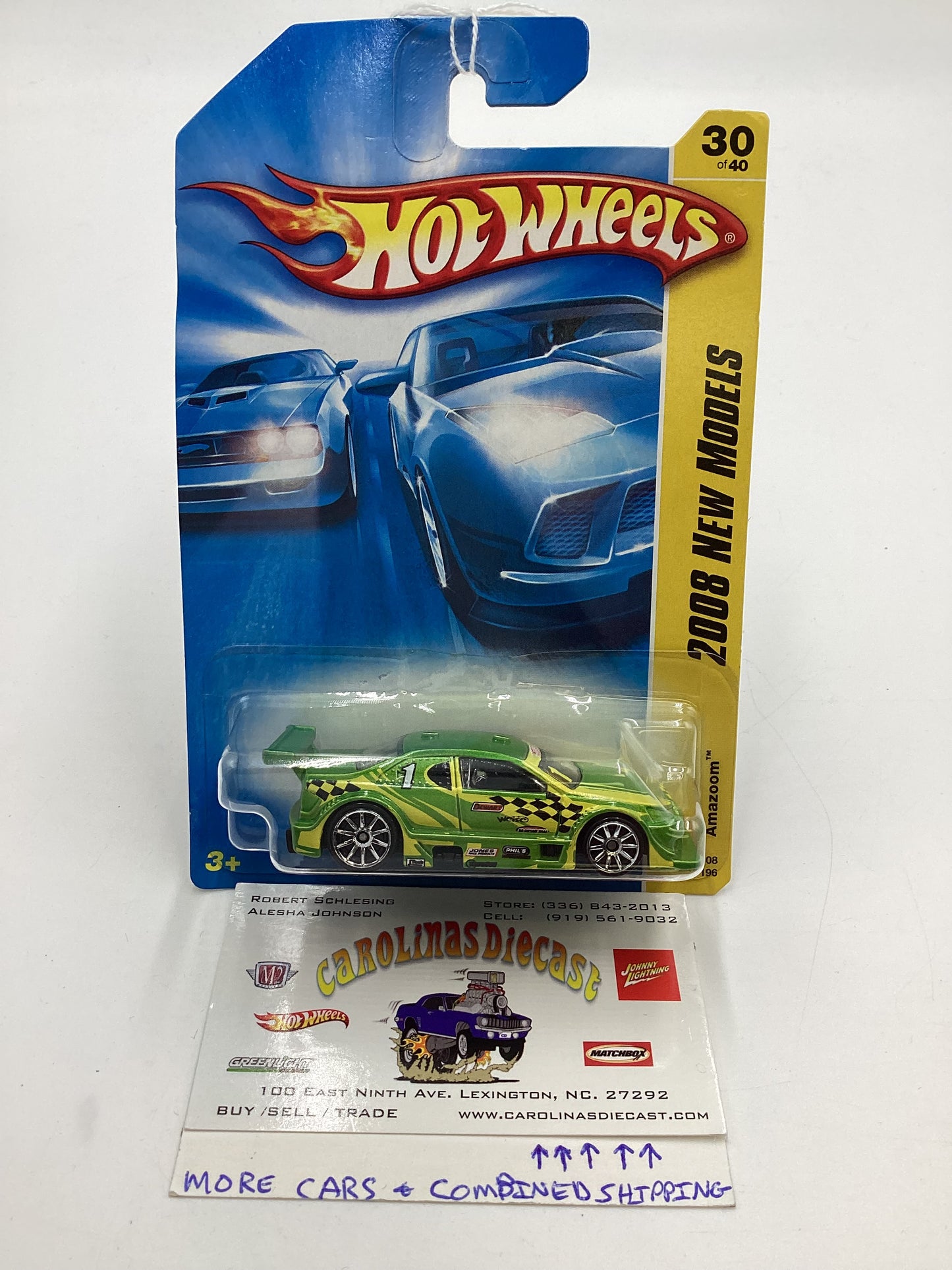 2008 Hot Wheels New Models #30 Amazoom Green 116B