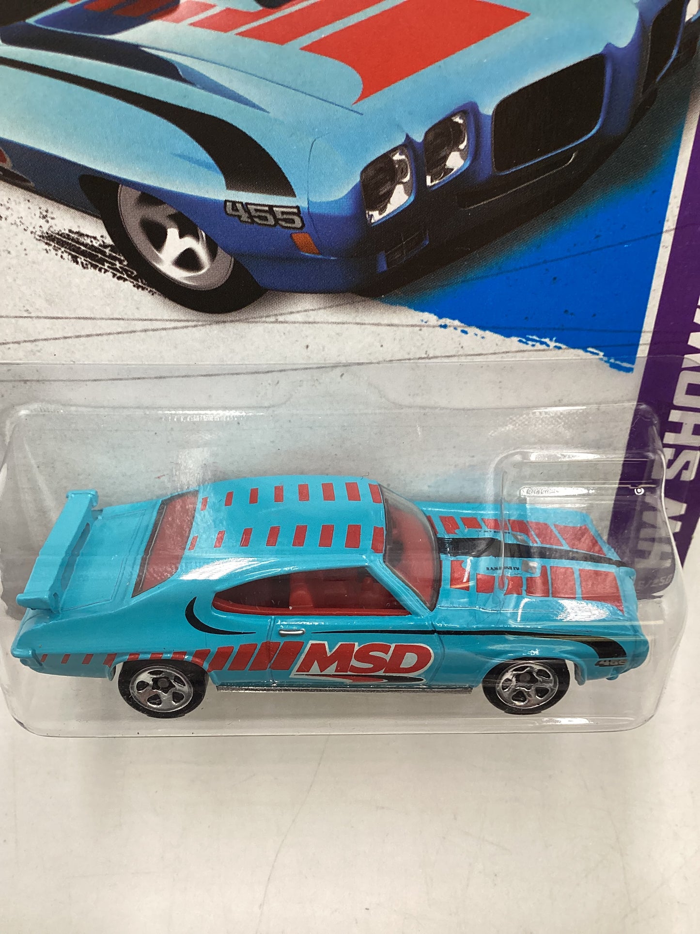 2013 Hot Wheels #246 70 Pontiac Judge Light Blue 51A