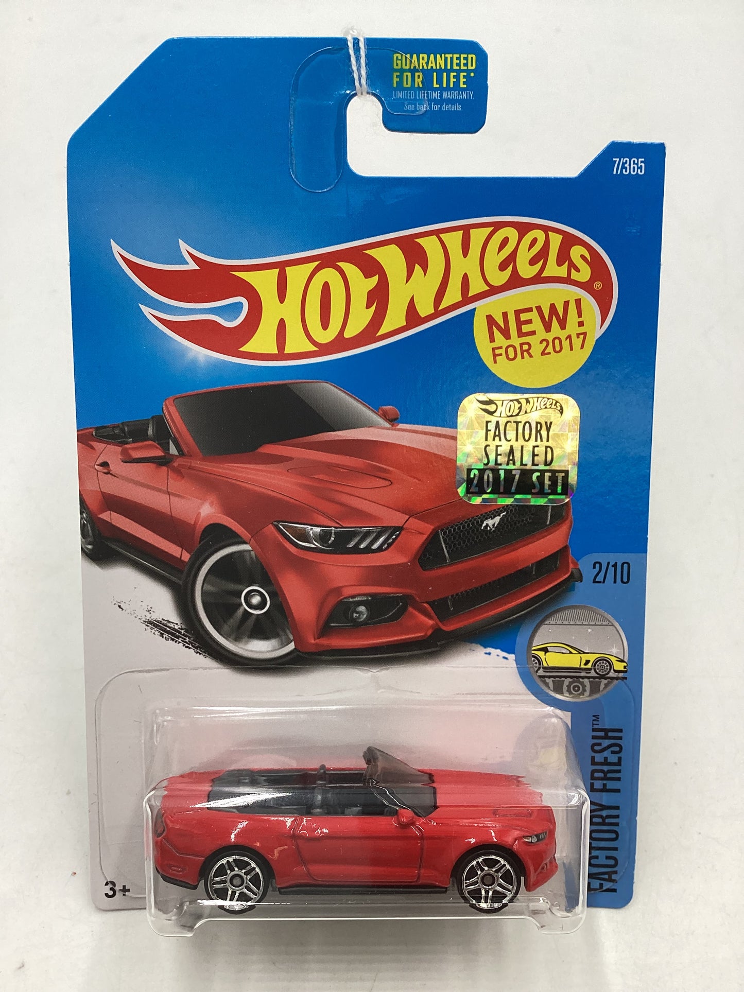 2017 Hot Wheels Factory Sealed #7 2015 Ford Mustang GT Convertible Red 25D