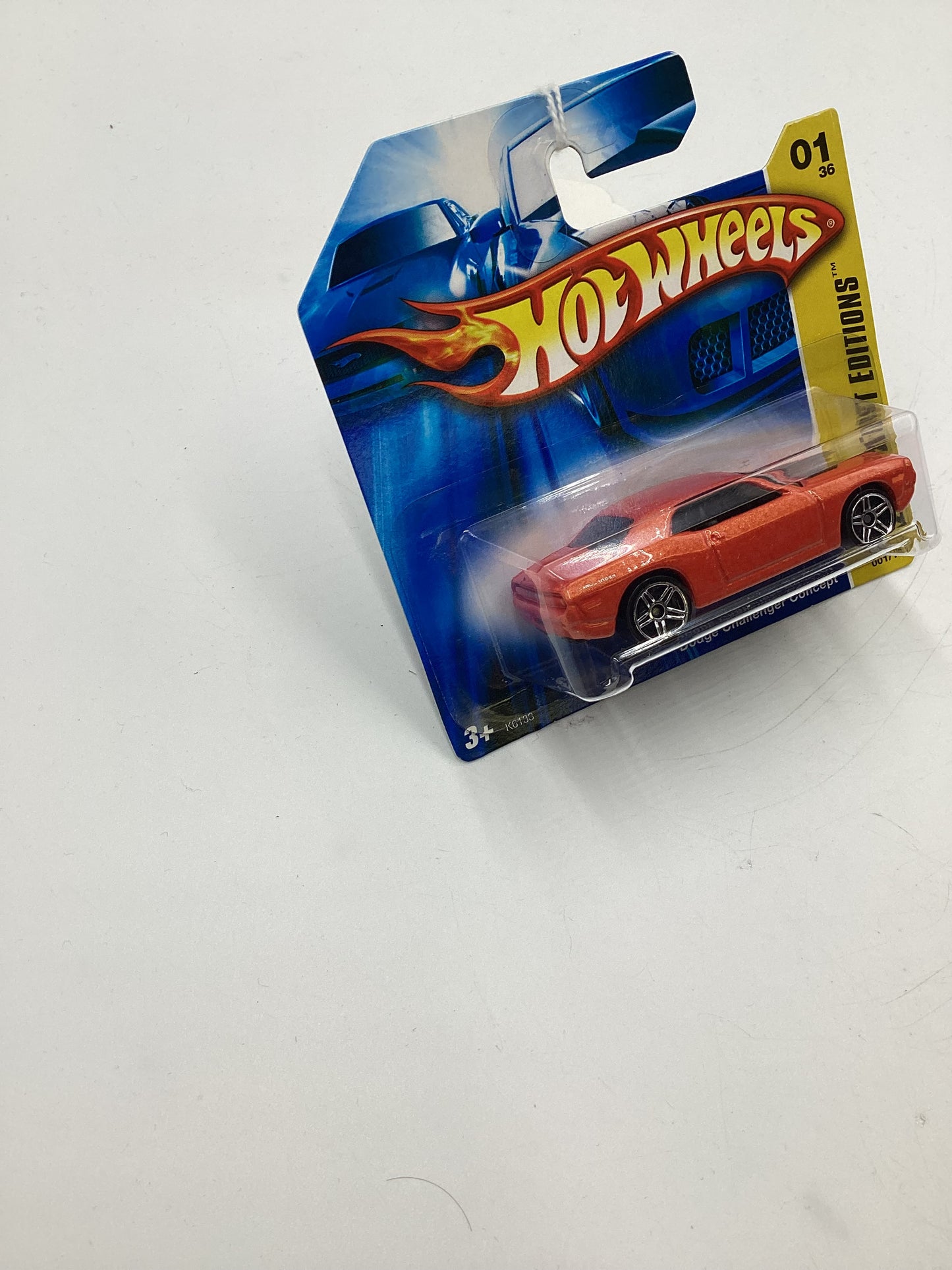 2007 Hot Wheels New Models #1 Dodge Challenger Concept Orange Short Card 46A