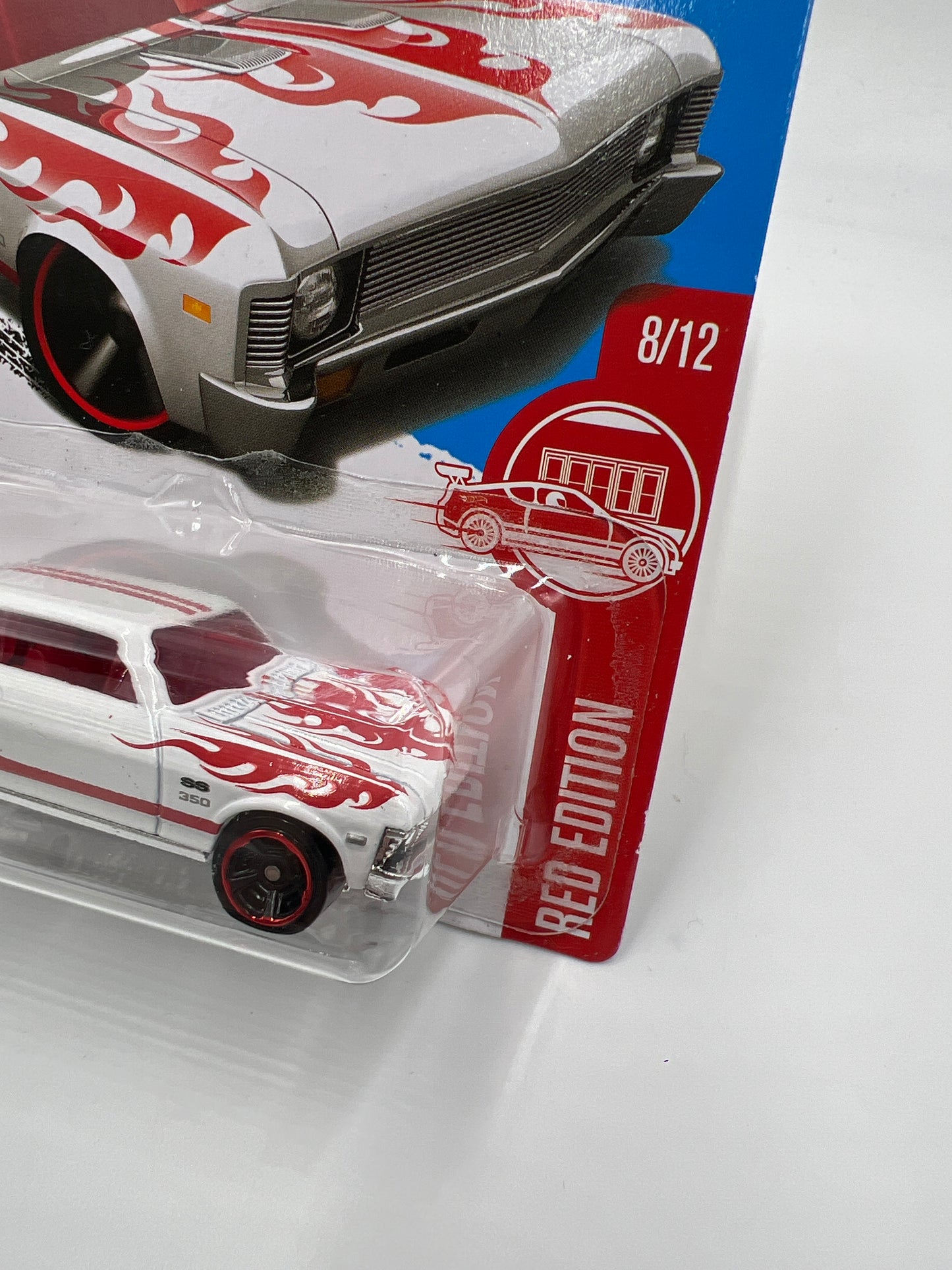 Hot Wheels Target Red Edition 68 Chevy Nova White 148C