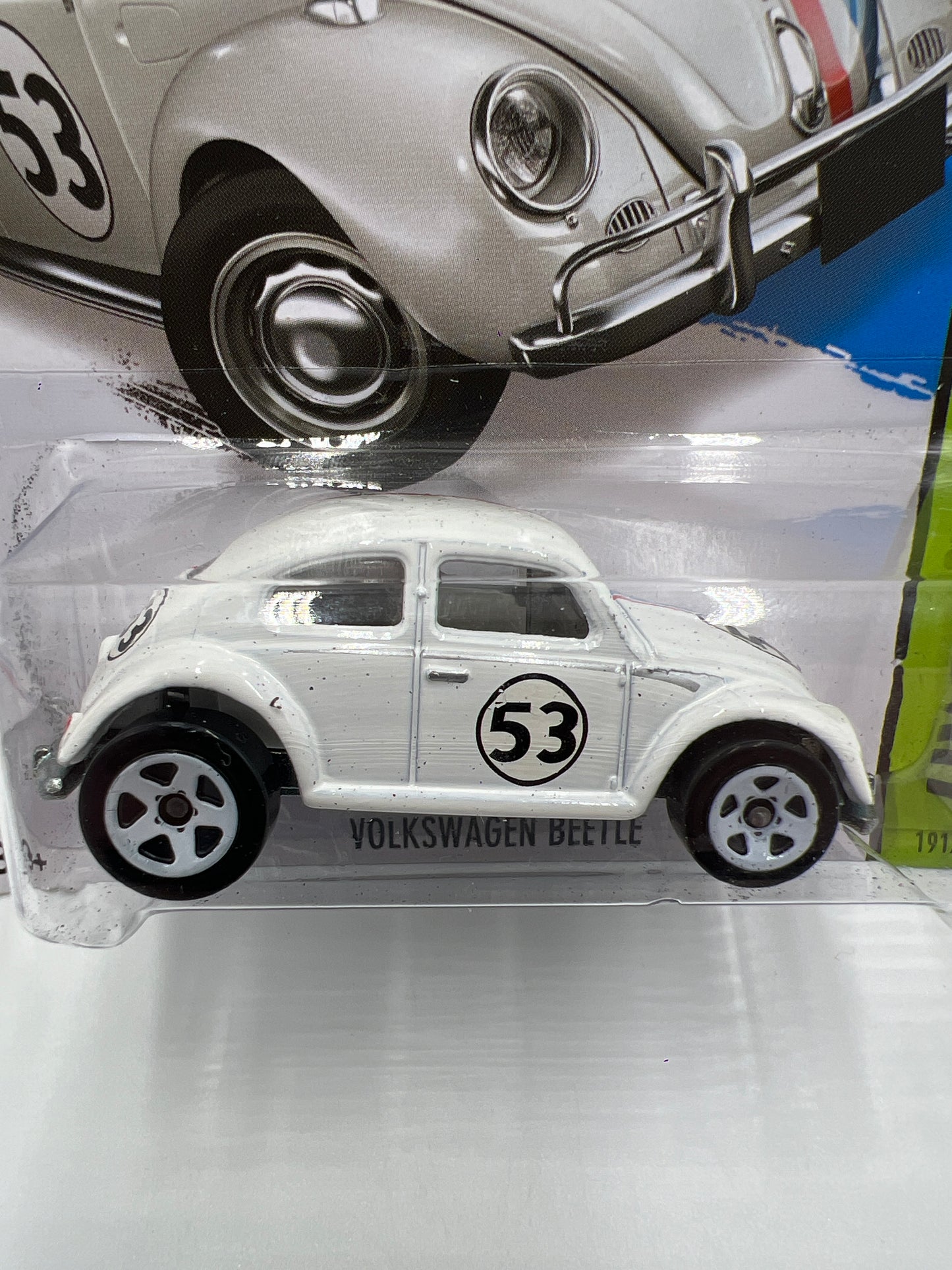 2014 Hot Wheels Workshop #191 Volkswagen Beetle The Love Bug White 117A