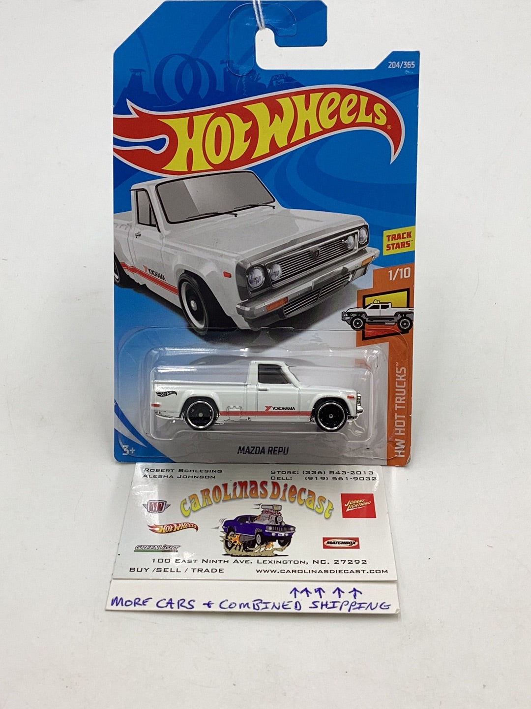 2018 Hot Wheels #204 Mazda Repu White 86B