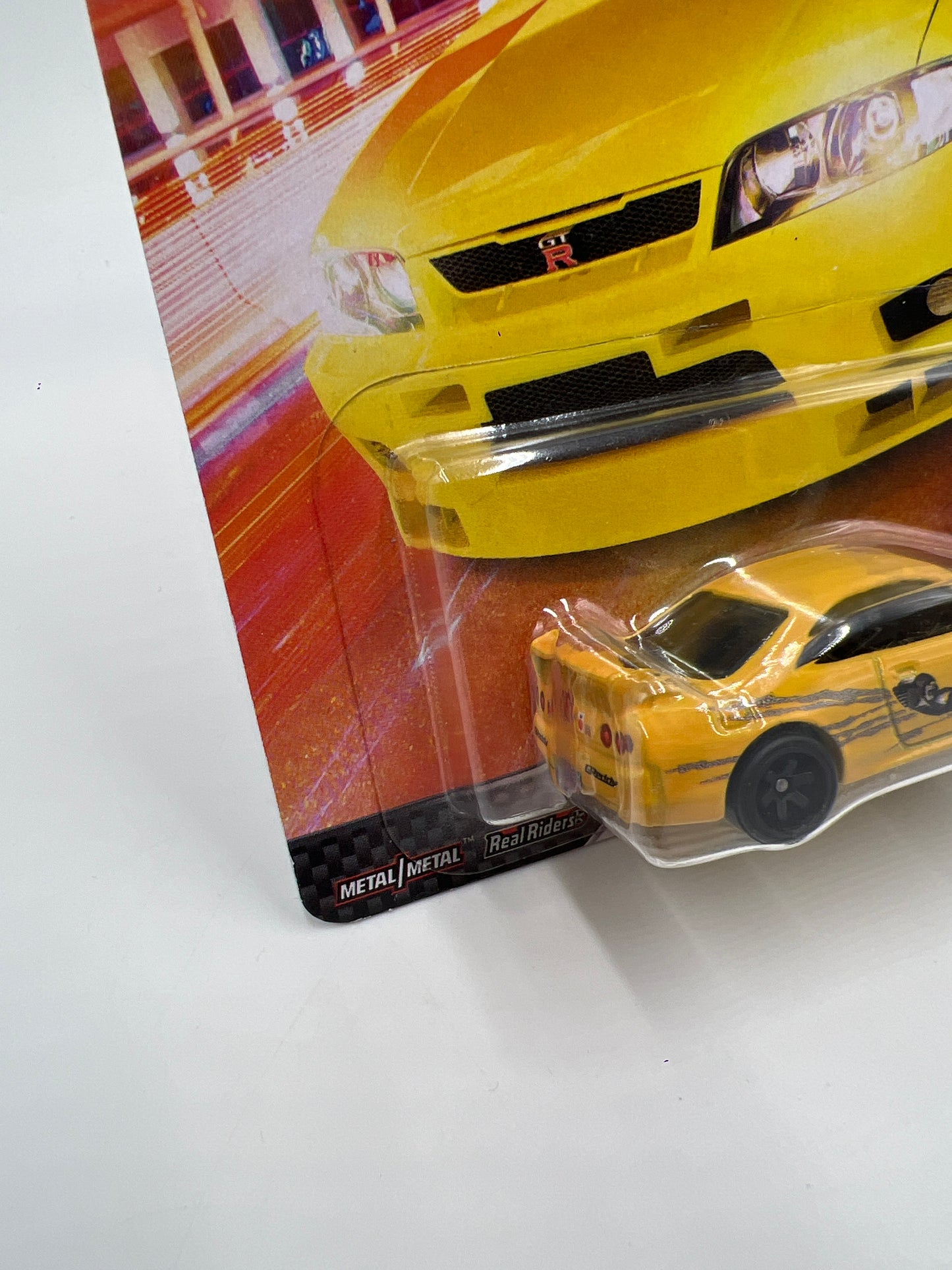 Hot Wheels Premium Fast & Furious #3 Nissan Skyline GT-R BCNR33 Yellow W/Protector
