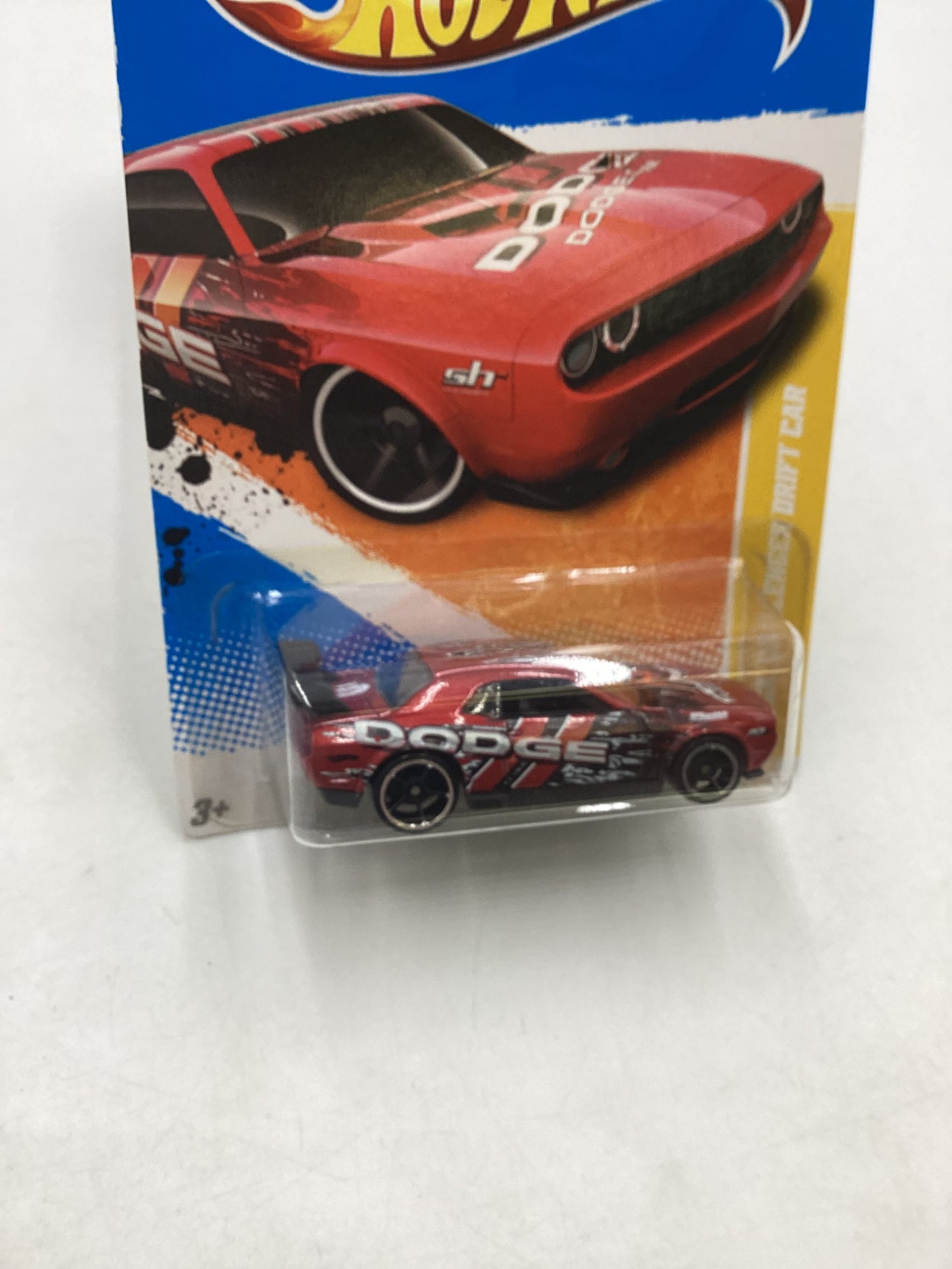 2011 Hot Wheels #6 Dodge Challenger Drift Car Red 42C