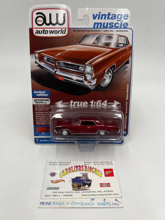 Auto World Ultra Red Chase Vintage Muscle Release 3 Version A 1964 Pontiac Grand Prix Royal Bobcat Red