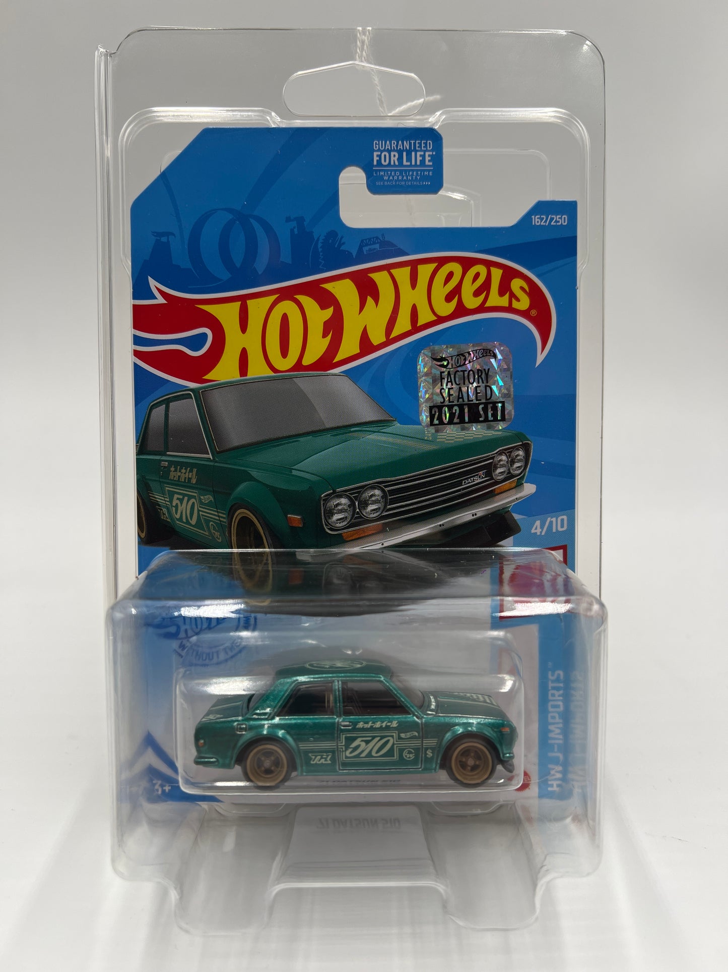 2021 Hot Wheels Factory Sealed Super Treasure Hunt #162 71 Datsun 510 Dark Variation W/Protector