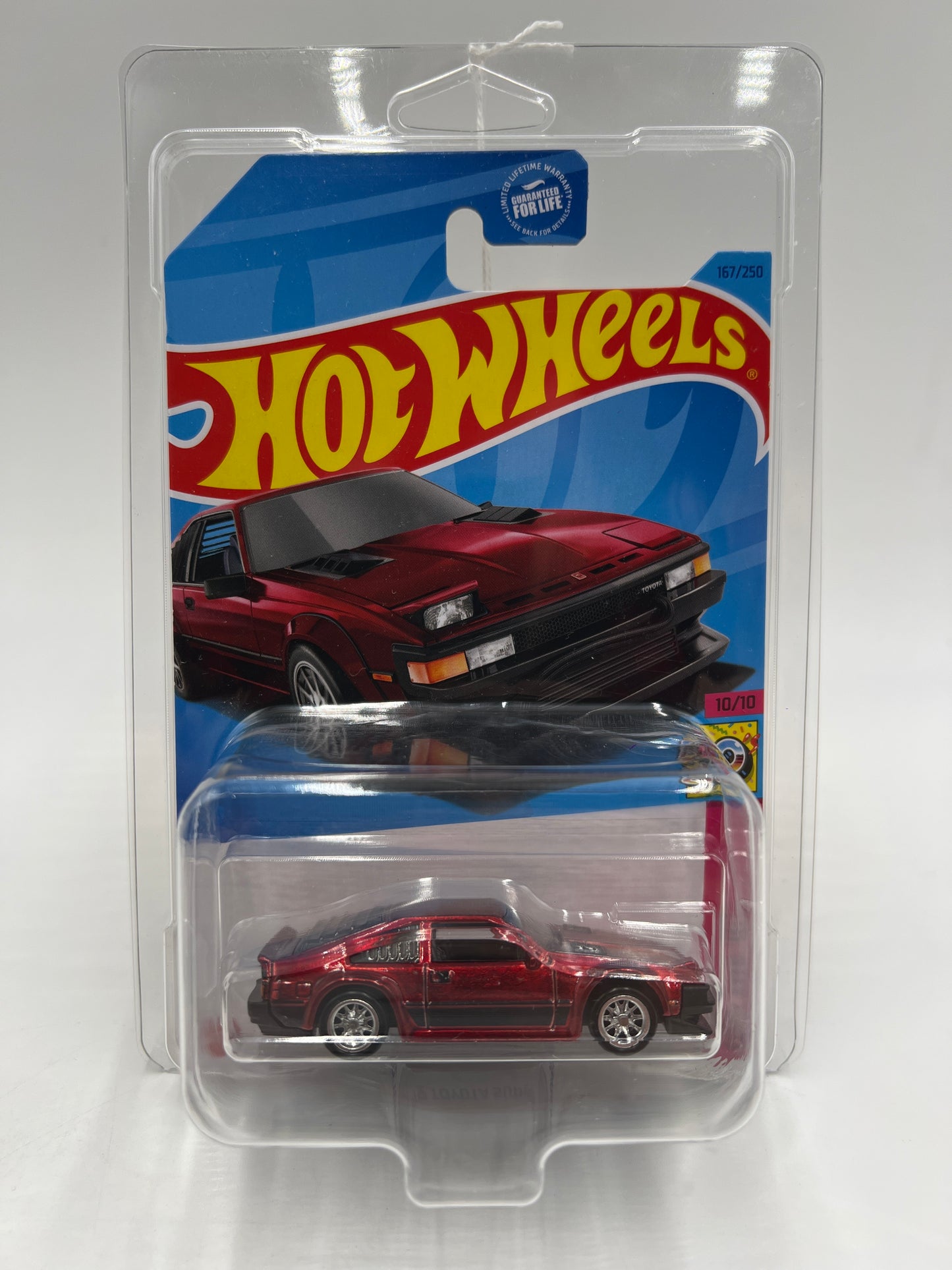 2023 Hot Wheels Super Treasure Hunt #167 82 Toyota Supra Red W/Protector