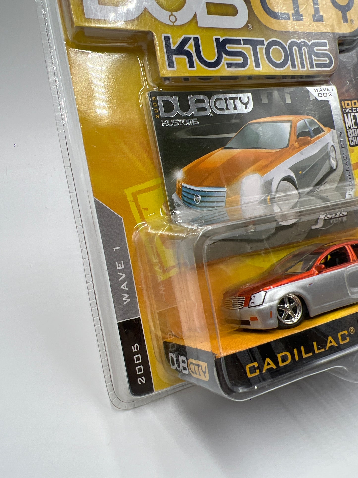 Jada Toys Dub City Kustoms Wave 1 #2 Cadillac CTS Silver/Orange VHTF