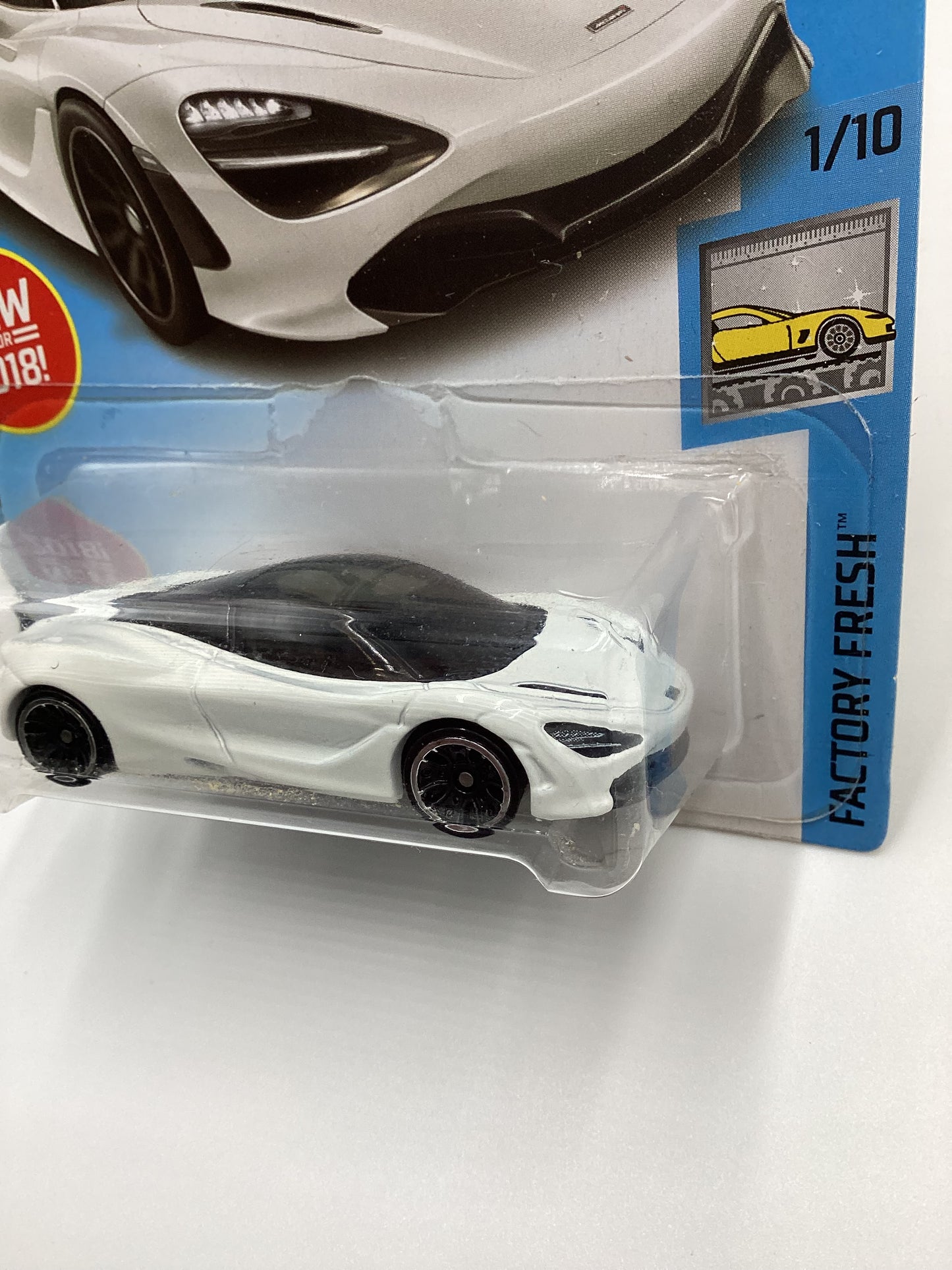 2018 Hot Wheels #318 McLaren 720S White 102i