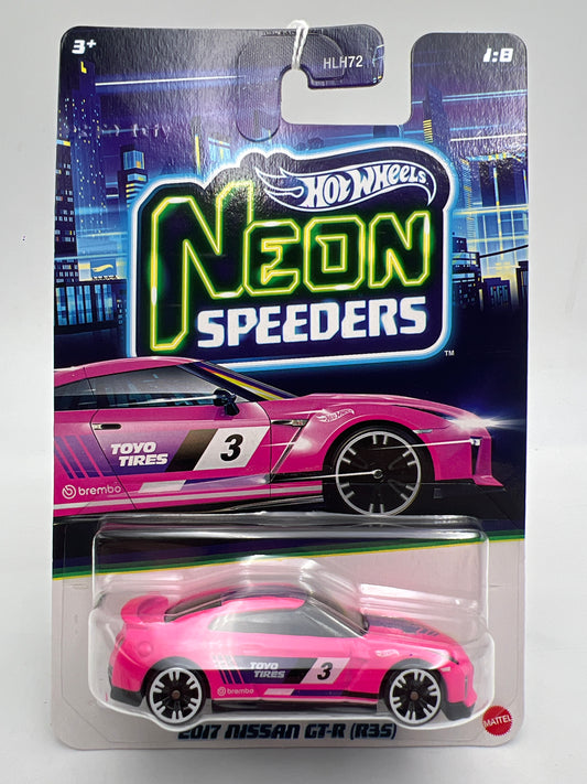 2026 Hot Wheels Neon Speeders #1 2017 Nissan GT-R R35 Pink 161J