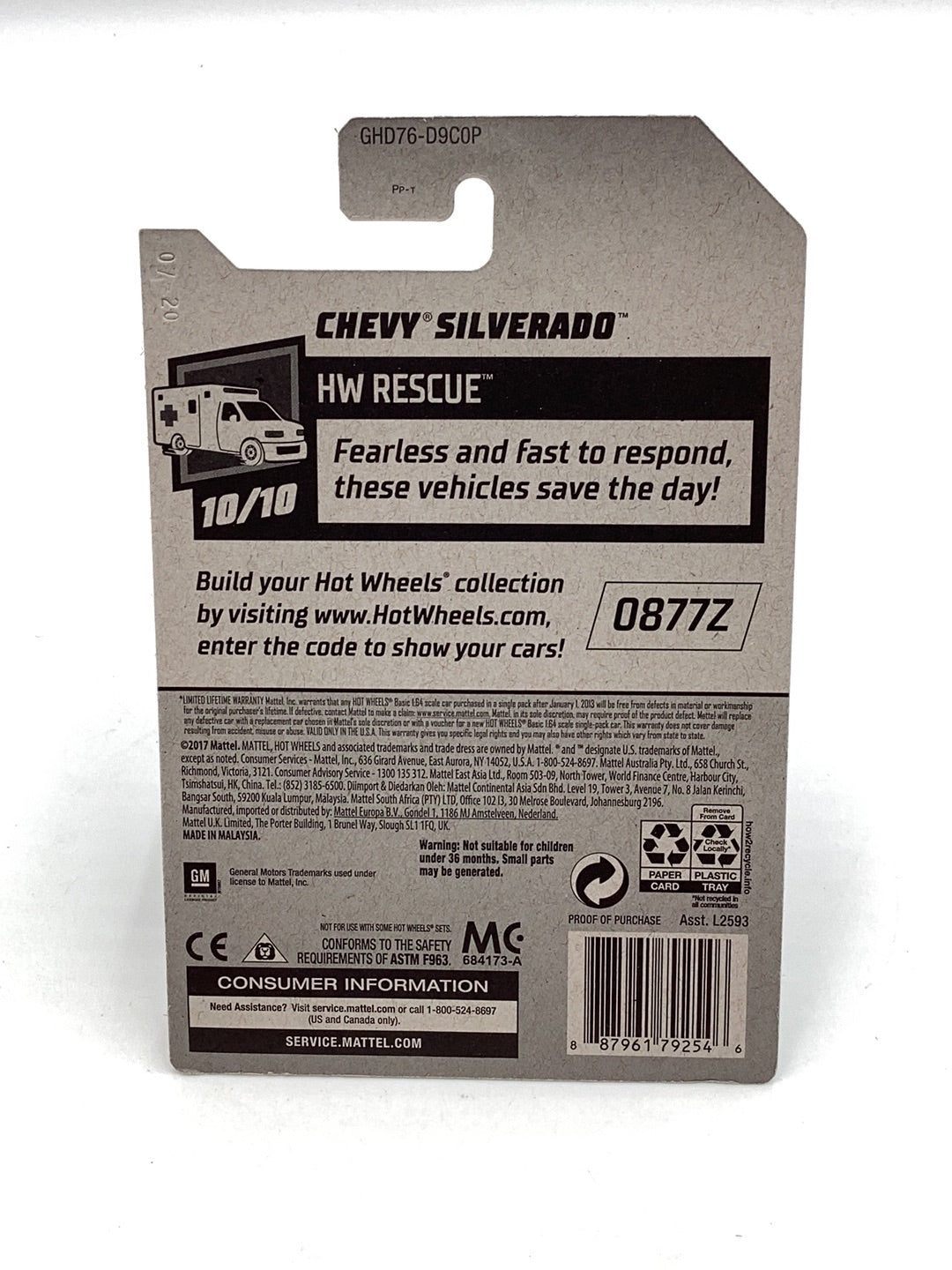 2020 hot wheels P case treasure hunt #240 Chevy Silverado 62B