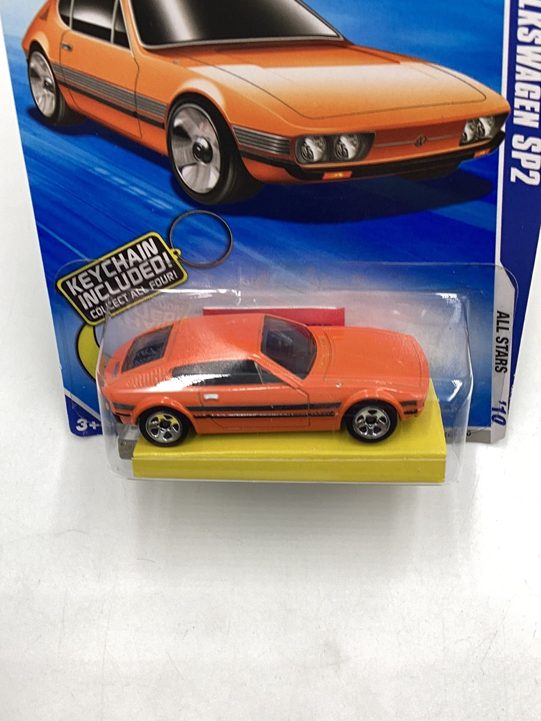 2010 Hot Wheels #126 Volkswagen SP2 w/ Bone shaker keychain Walmart exclusive 235G