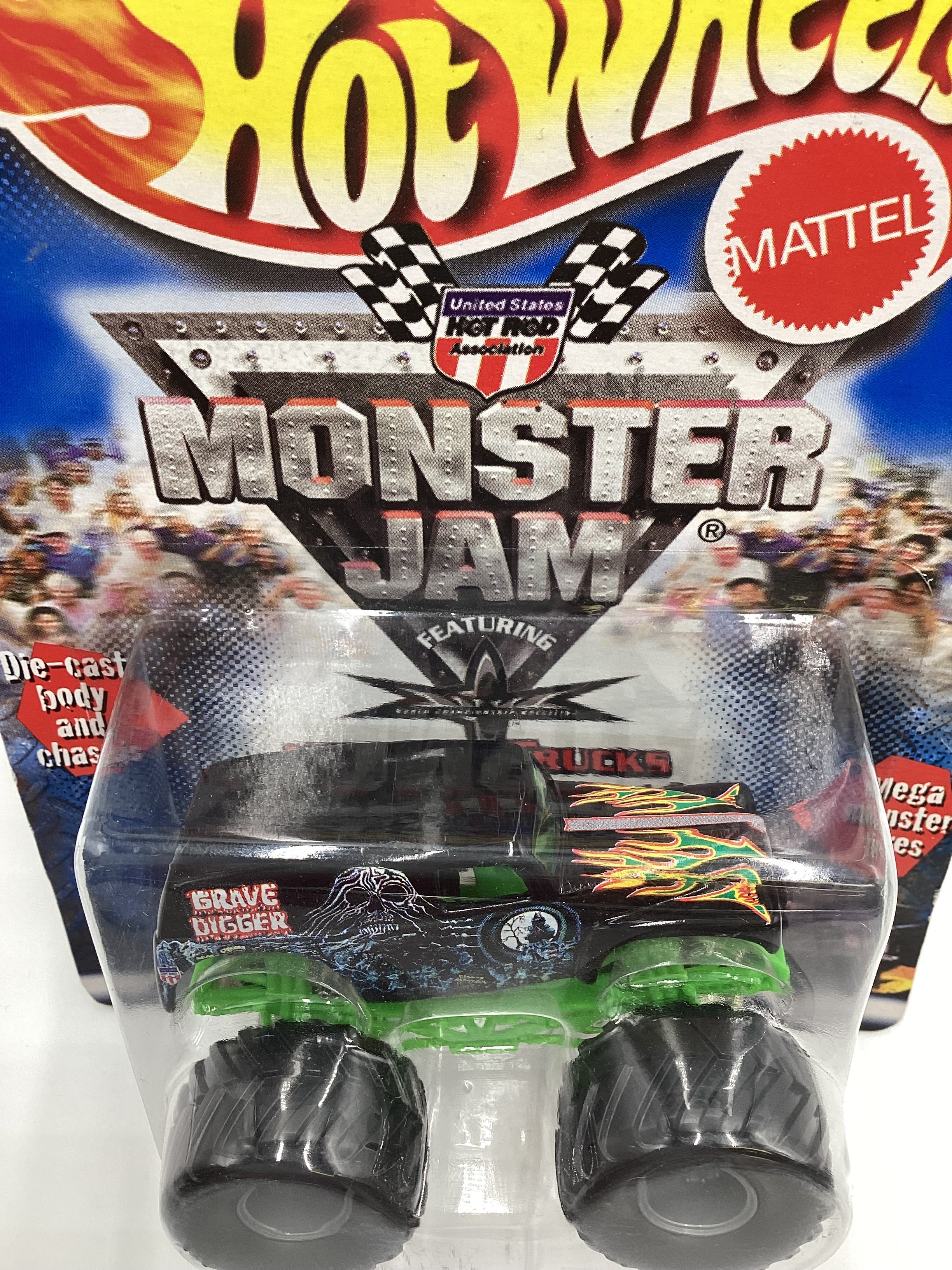 2000 Monster Jam Hot Rod Association Grave Digger Long Card 125F