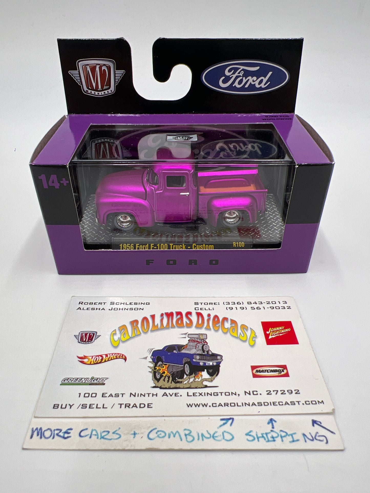 2025 M2 Machines Auto-Thentics 1956 Ford F-100 Truck Custom Purple R100