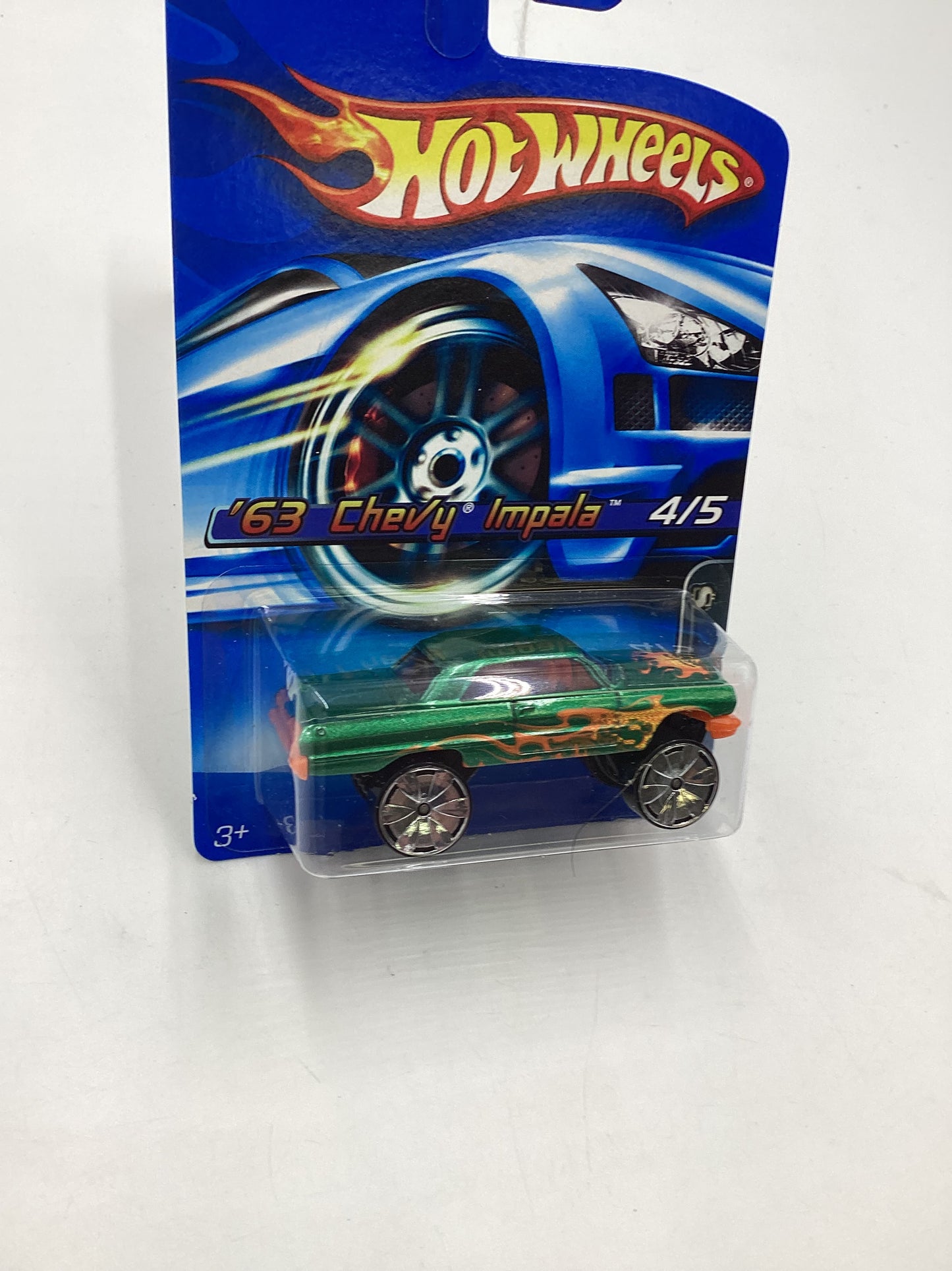 2006 Hot Wheels #104 Hi Rakers 63 Chevy Impala Green 10B