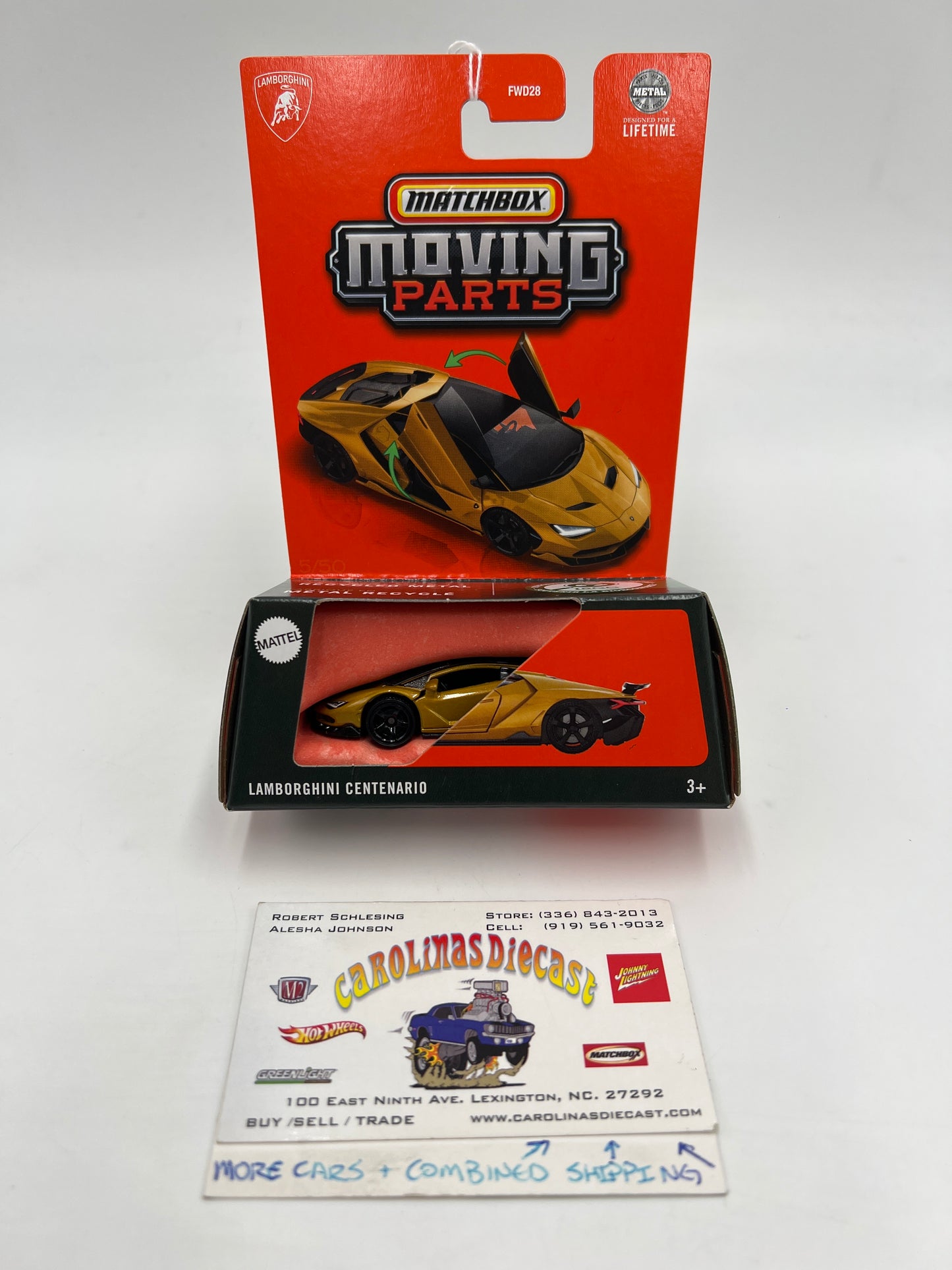 2025 Matchbox Moving Parts #5 Lamborghini Centenario Gold 162B