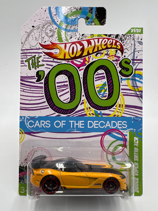 Hot Wheels Cars of the Decades The 00s #31 Dodge Viper SRT10 ACR Yellow W/Protector 2