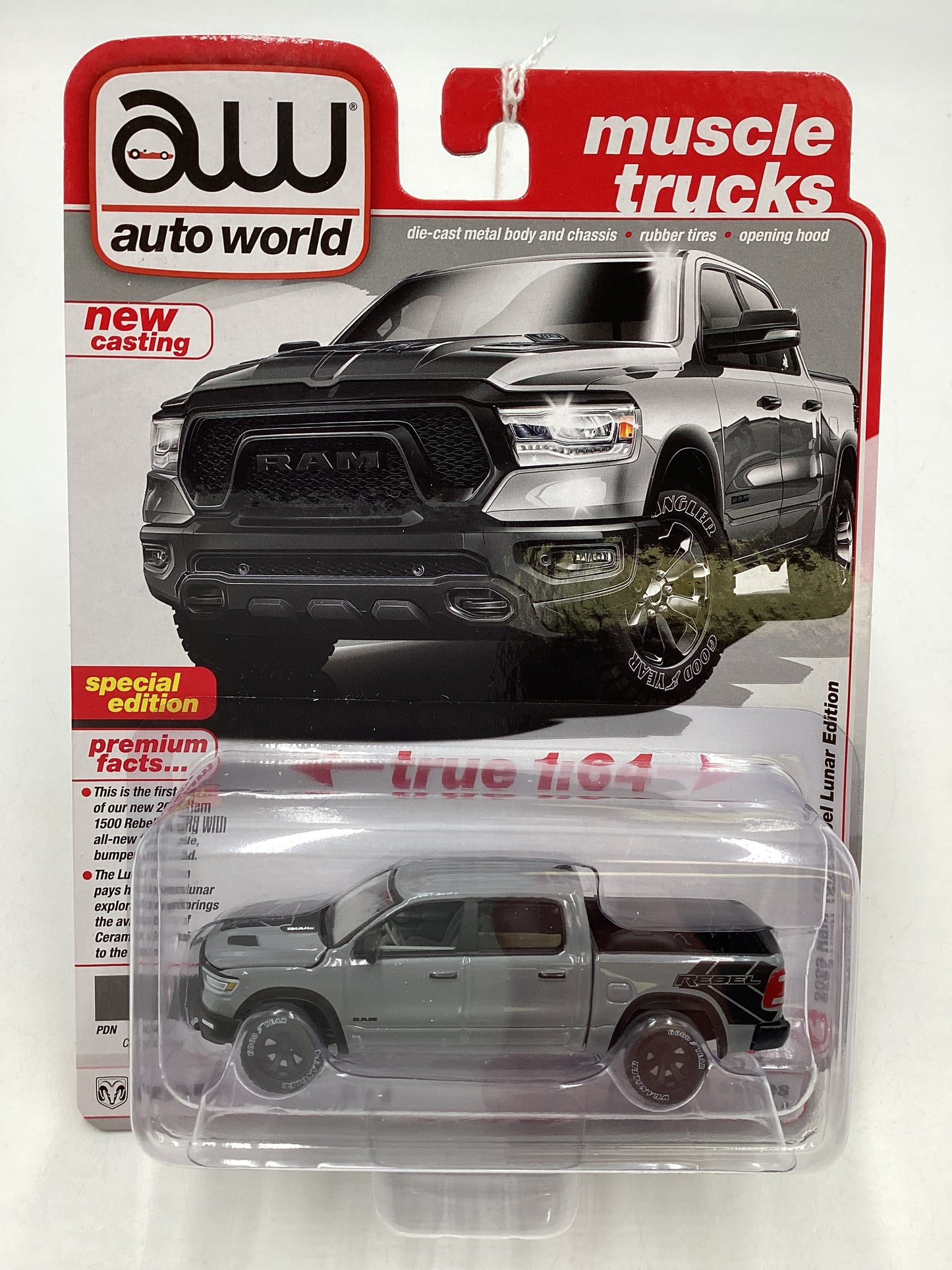 2024 Auto world Muscle Trucks 2023 Ram 1500 Rebel Lunar Edition Gray 182H