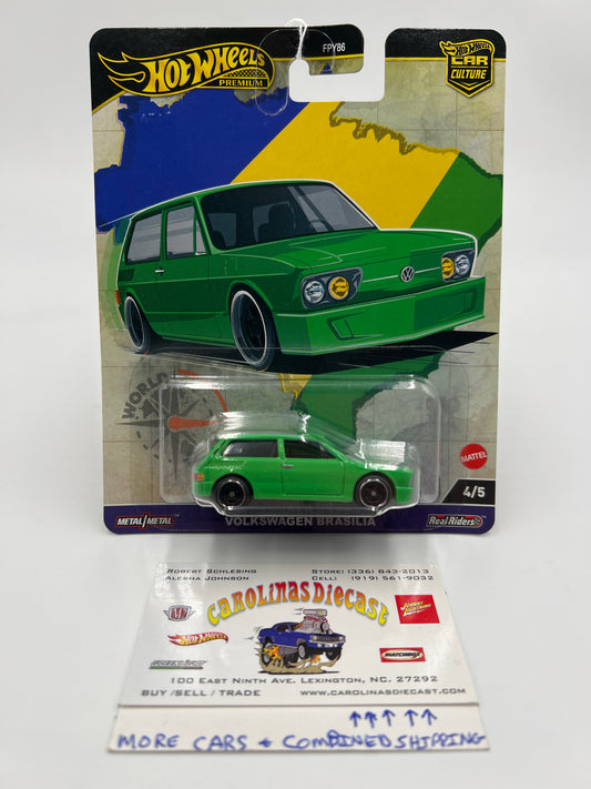 Hot Wheels Car Culture World Tour #4 Volkswagen Brasilia Green 245E