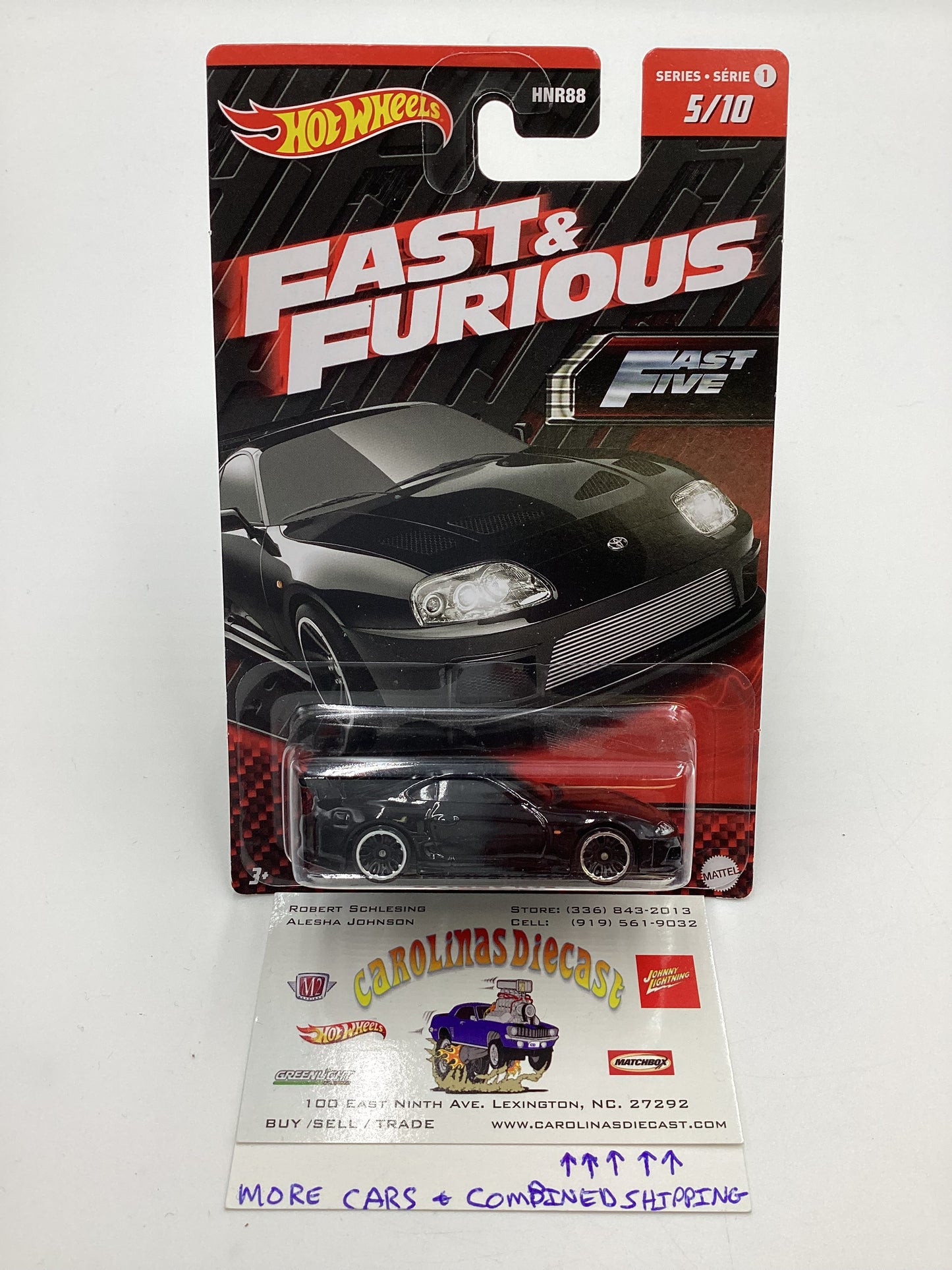 Hot Wheels Fast and Furious Series 1  #5 Toyota Supra with Protector