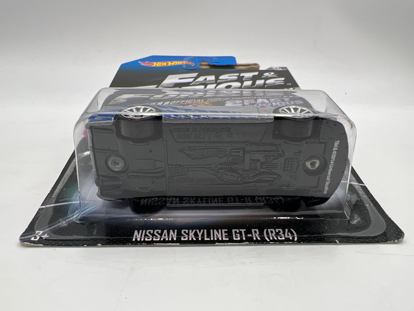Hot Wheels Fast and Furious #3 Nissan Skyline GT-R R34 Silver W/Protector