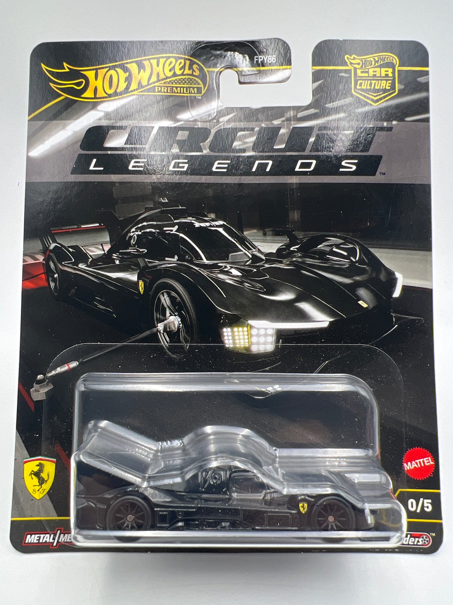 Hot Wheels Premium Car Culture Circuit Legends CHASE #0 Ferrari 499P Black W/Protector