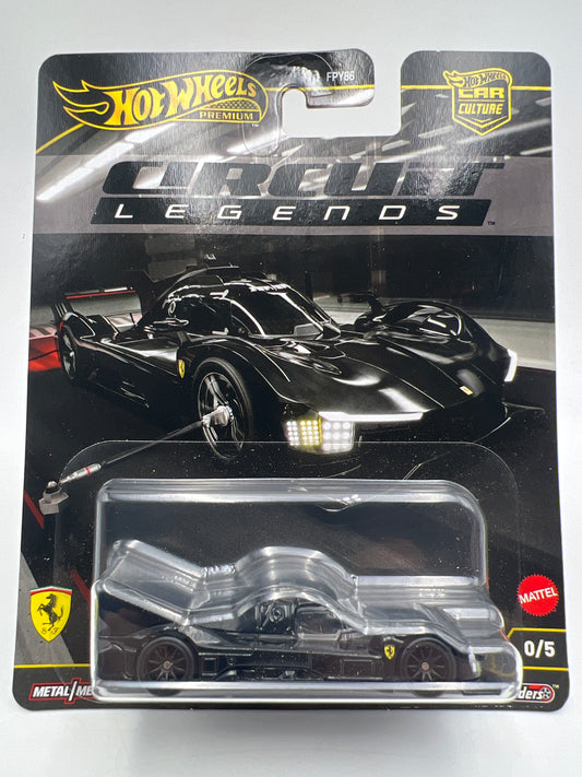 Hot Wheels Premium Car Culture Circuit Legends CHASE #0 Ferrari 499P Black W/Protector