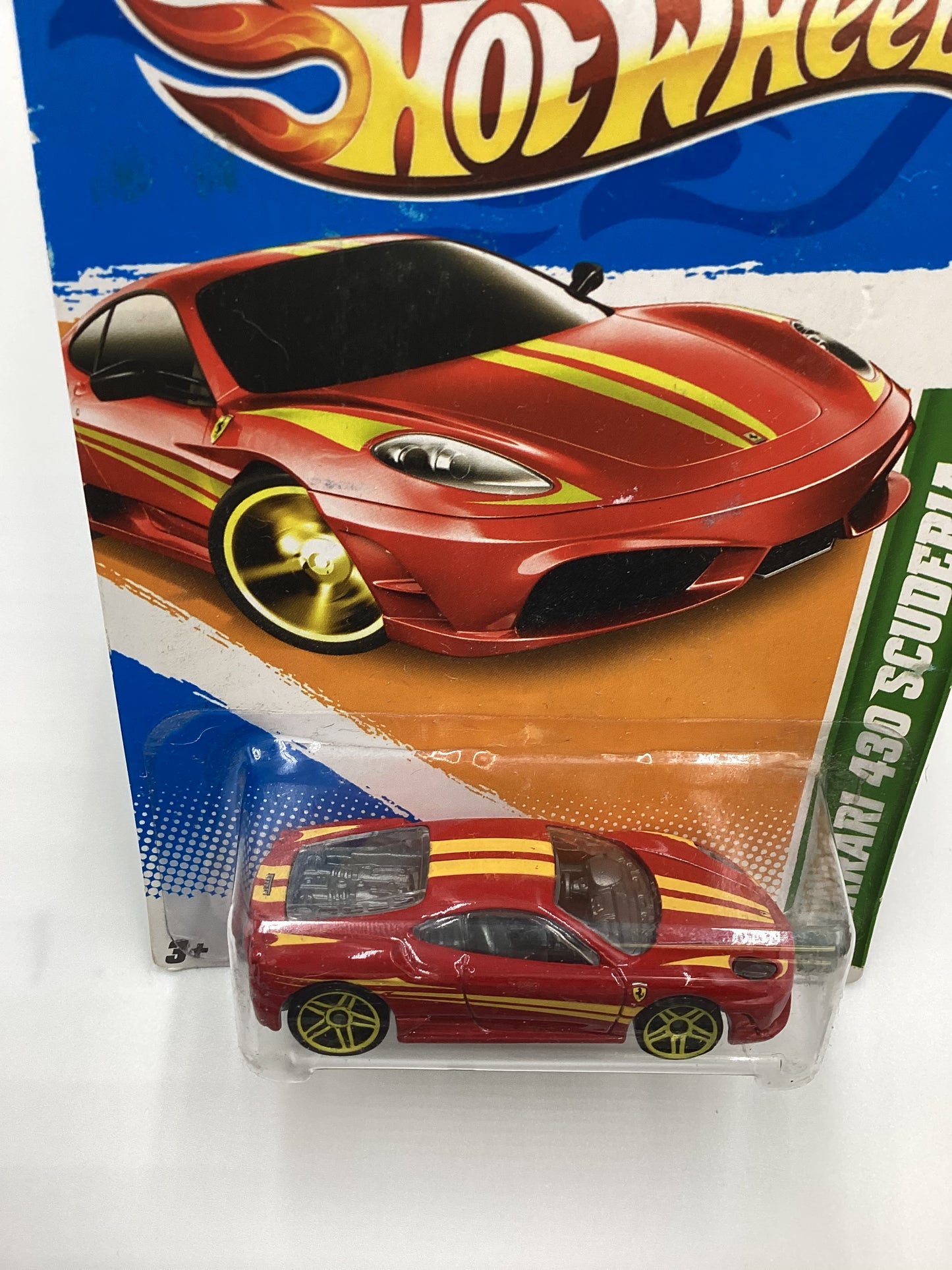 2012 Hot Wheels Treasure Hunt #59 Ferrari 430 Scuderia Red Card not Perfect 273A