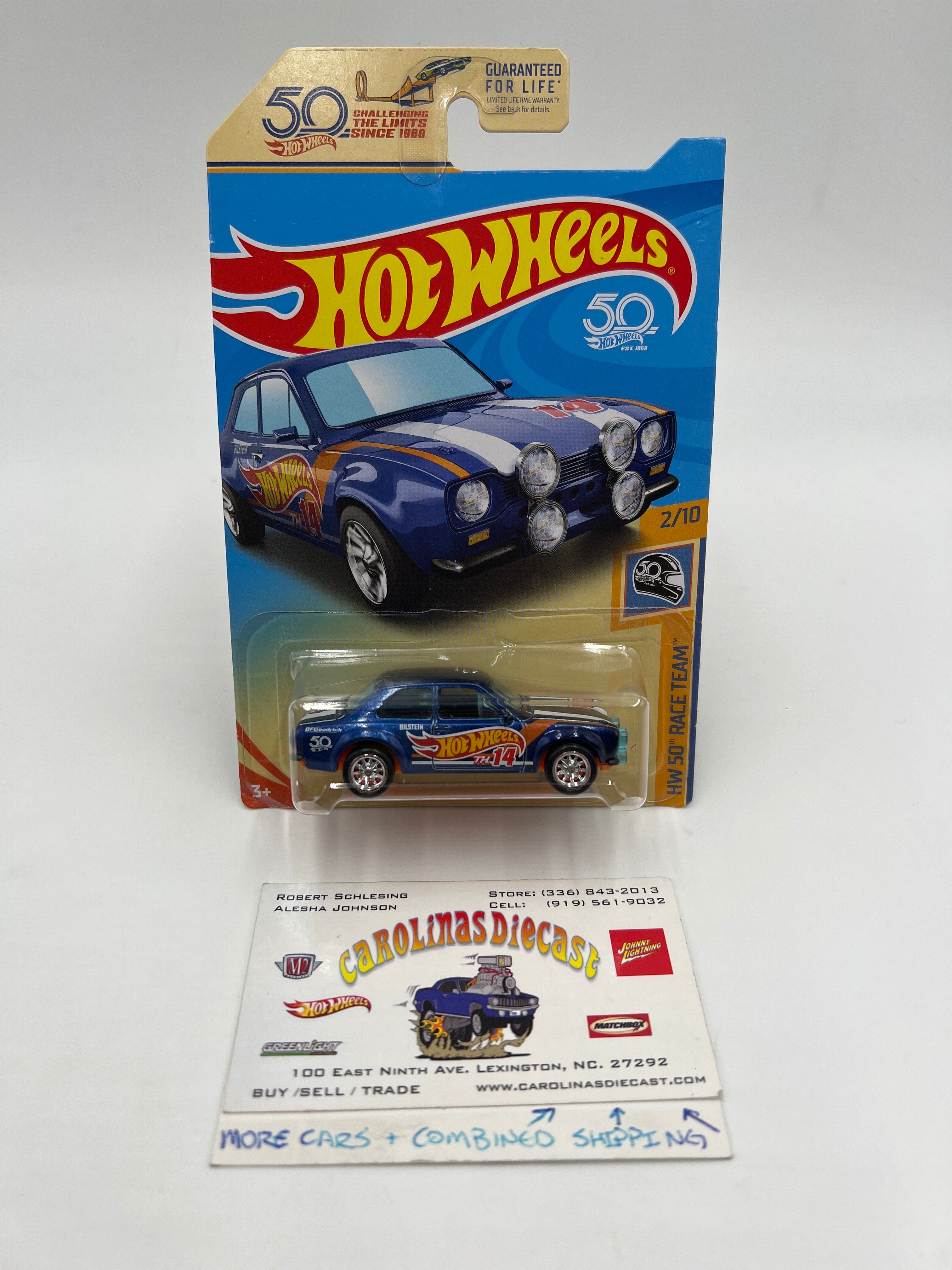 2018 Hot Wheels Super Treasure Hunt 70 Ford Escort RS1600 Blue W