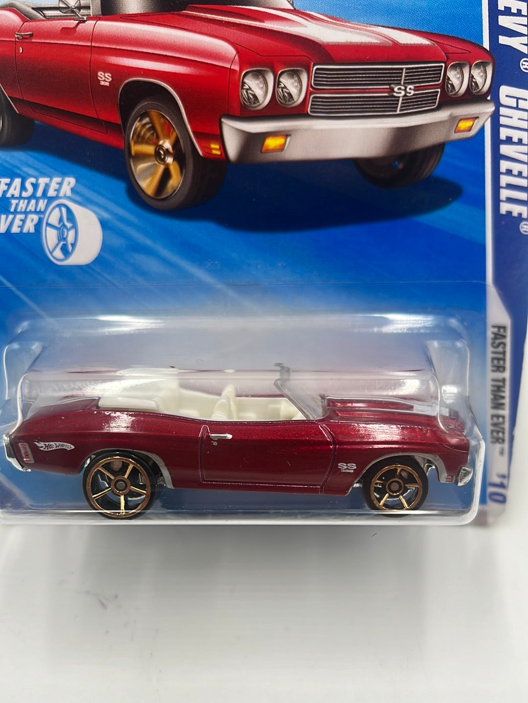2010 Hot Wheels Faster Than Ever ‘70 Chevy Chevelle Walmart Exclusive Maroon 136/240 3C