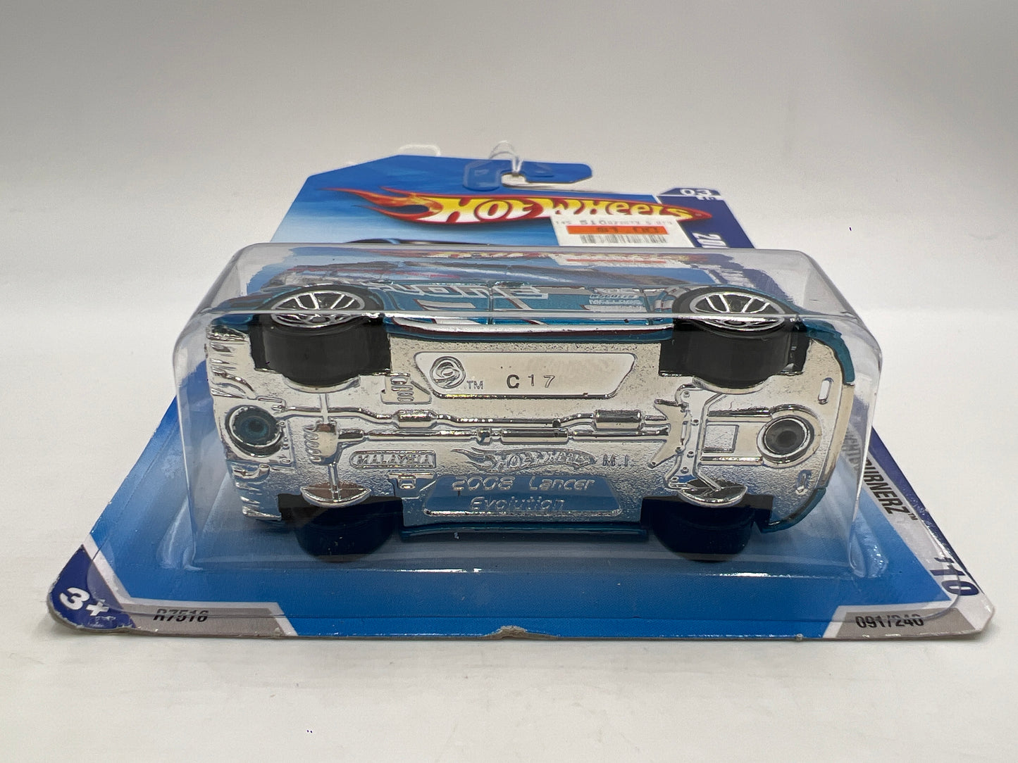 2010 Hot Wheels Nightburnerz #91 2008 Lancer Evolution Blue 92A