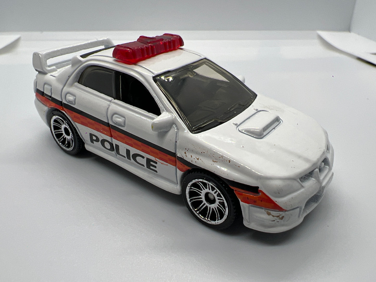 Matchbox 1/64 2007 Subaru Impreza WRX White Police Loose