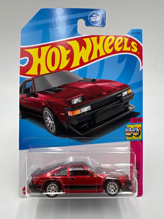 2023 Hot Wheels Super Treasure Hunt #167 82 Toyota Supra Red W/Protector